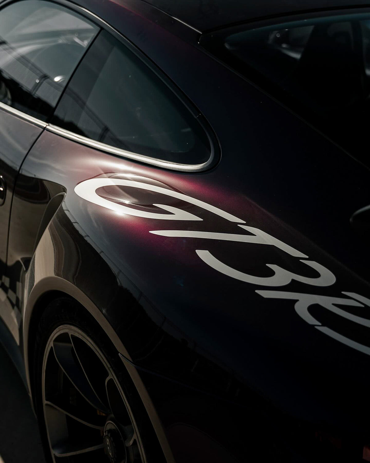 991 991.2 GT3RS Checkered Side Stripes with Fenders Wing Decals
