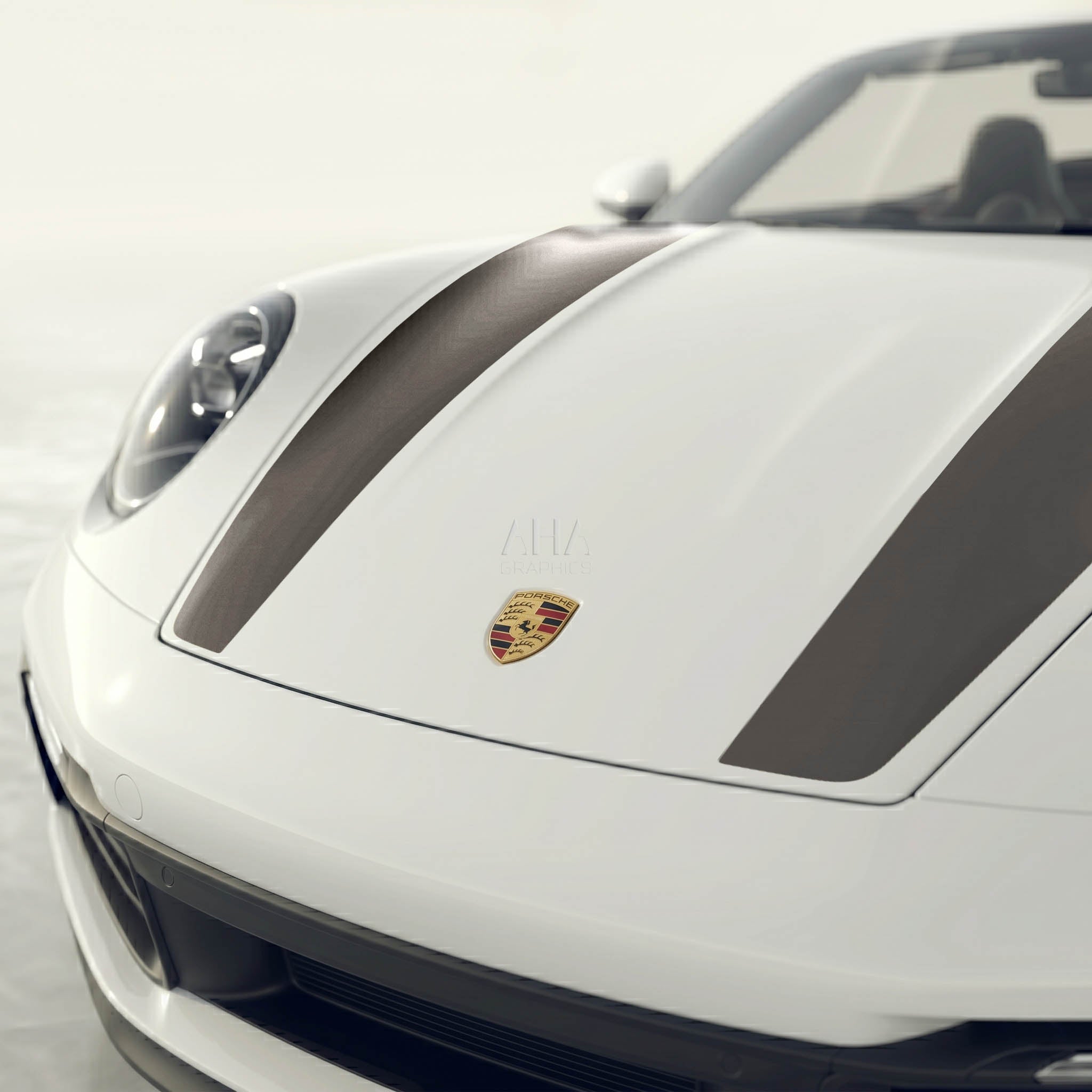 992 Cabriolet 911R Style Center Stripes Decals