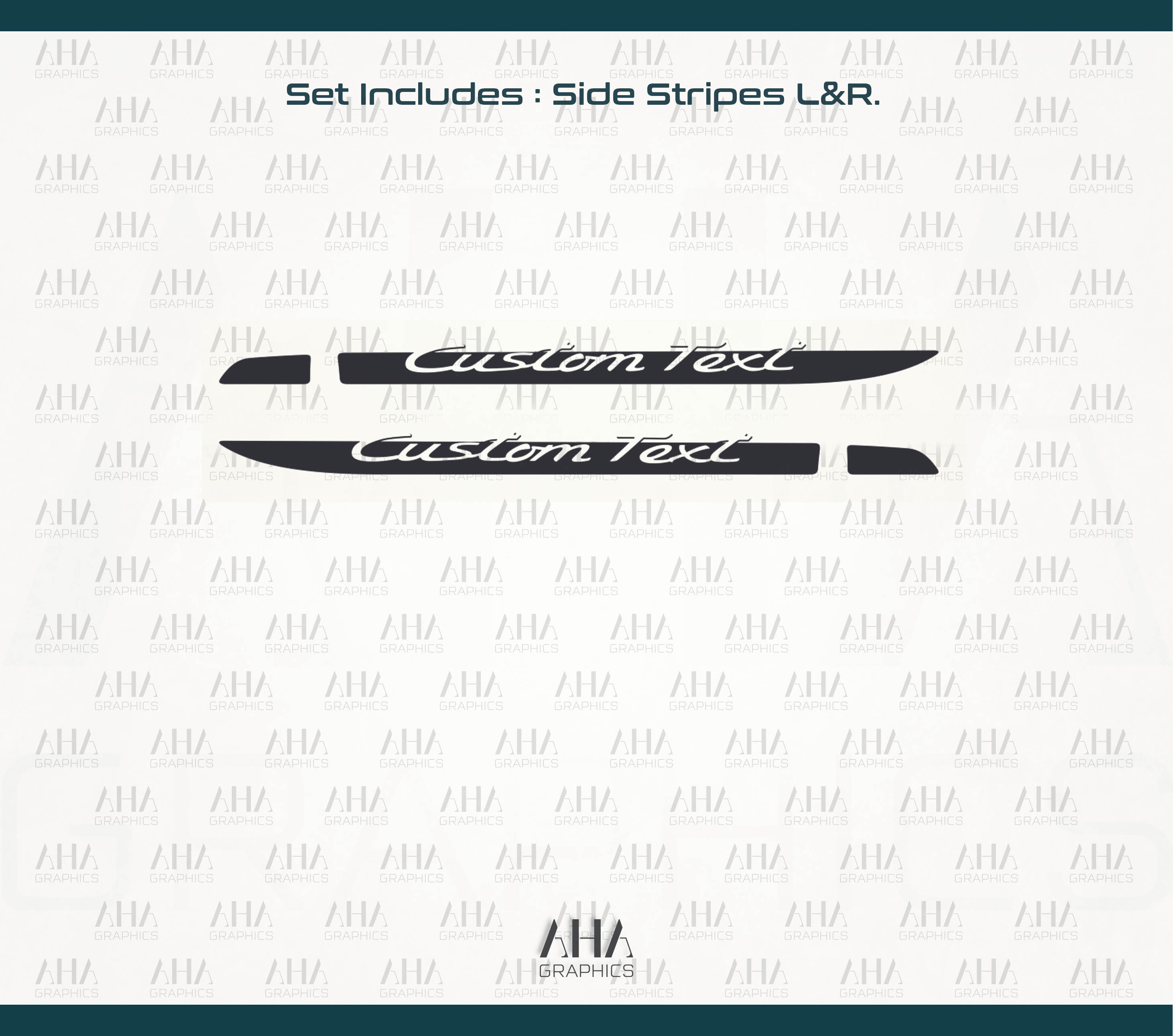 718 Cayman Side Stripes Decals