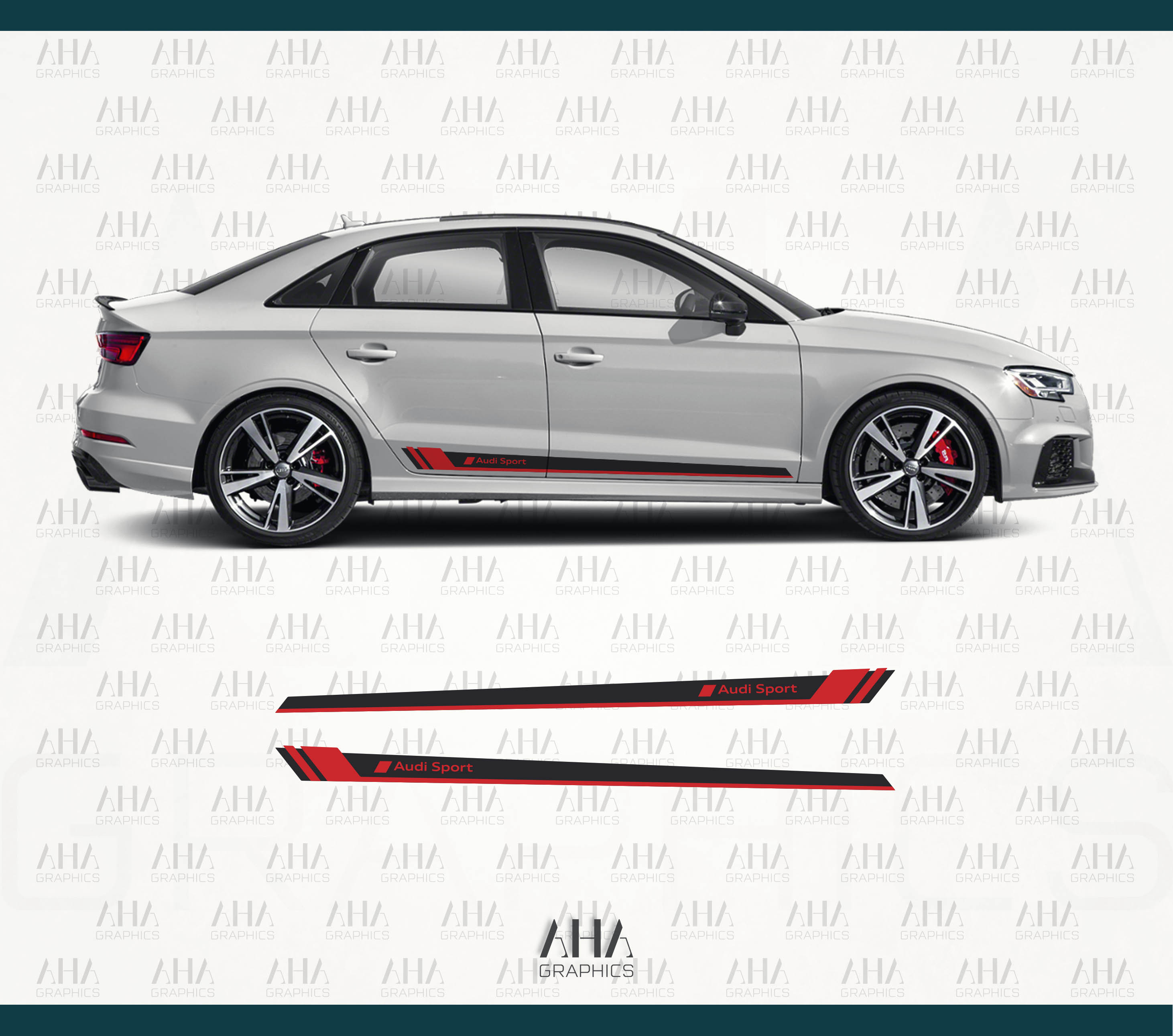 Audi A3 RS3 Side Stripes Decals