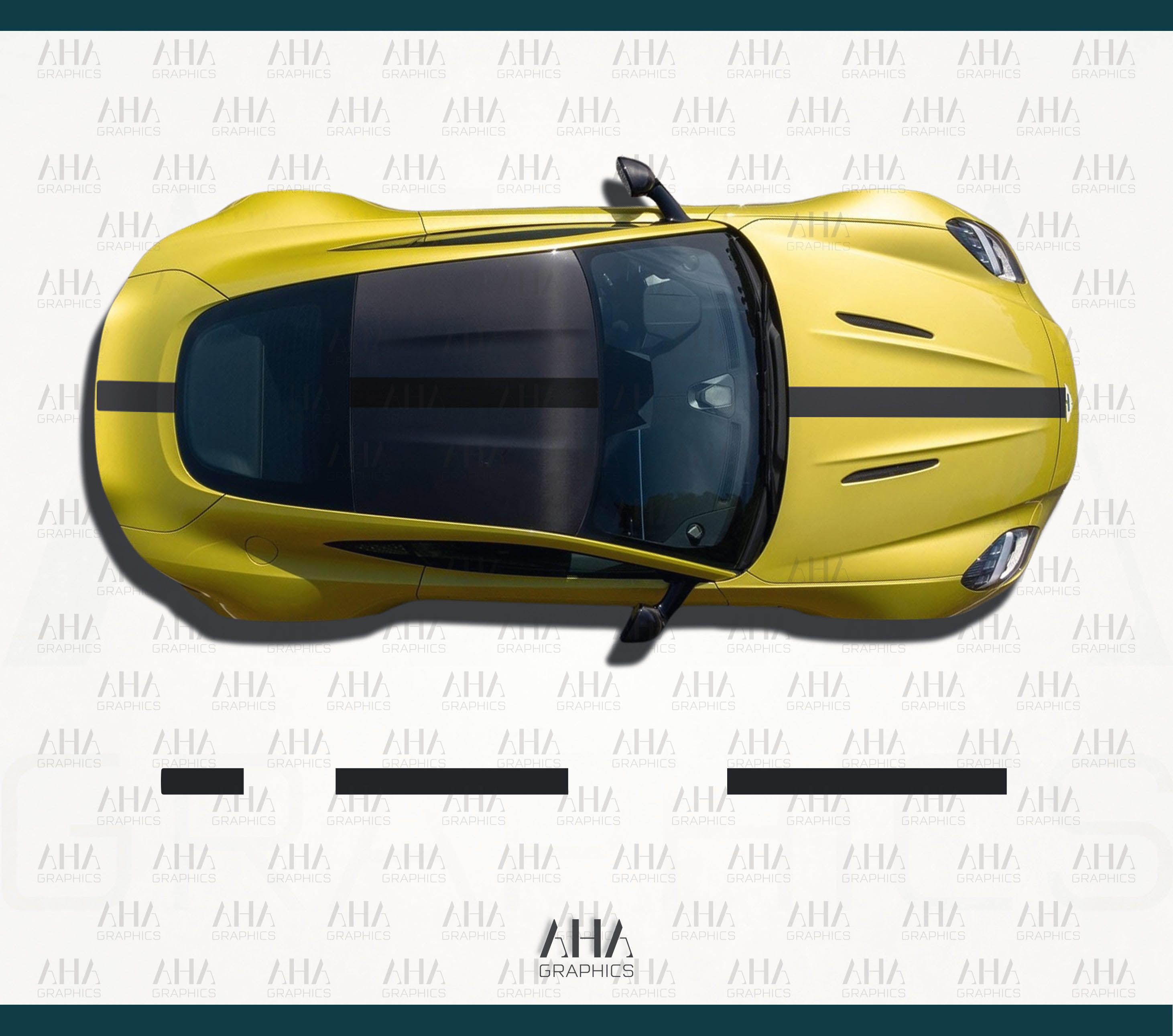 Aston Martin Vantage Center Stripes Decals
