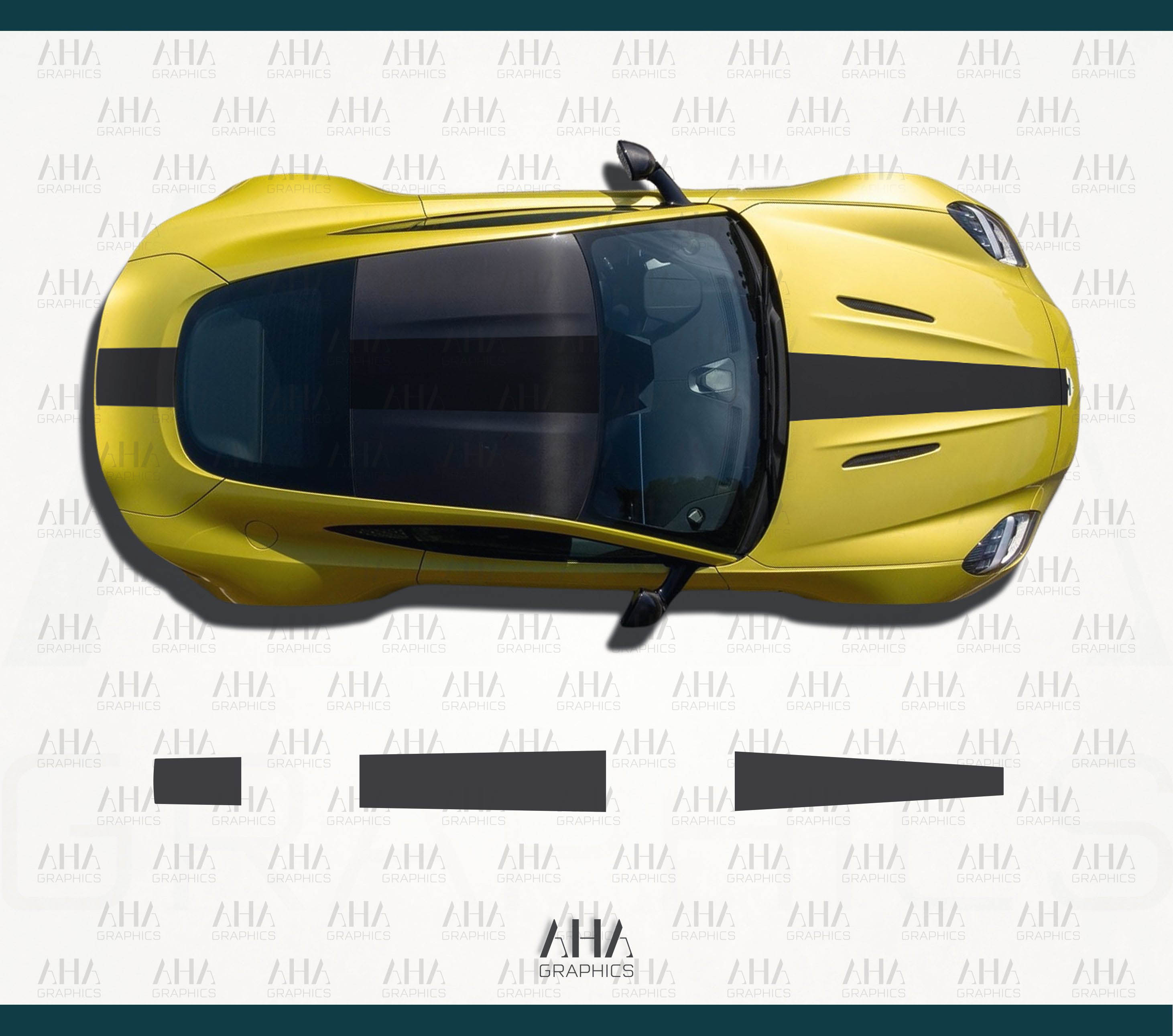 Aston Martin Vantage Center Stripes Decals
