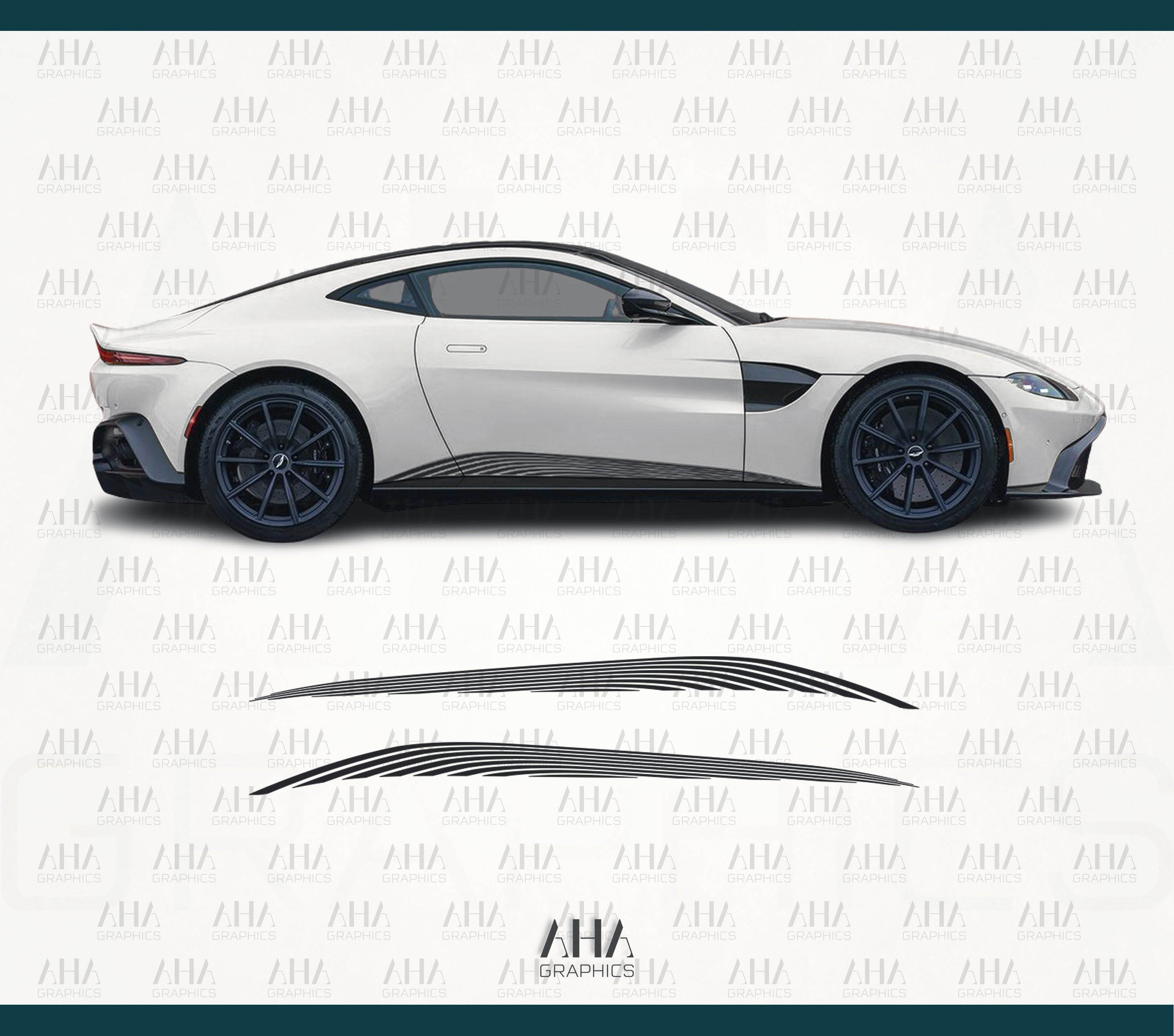 Aston Martin Vantage Side Stripes Decals