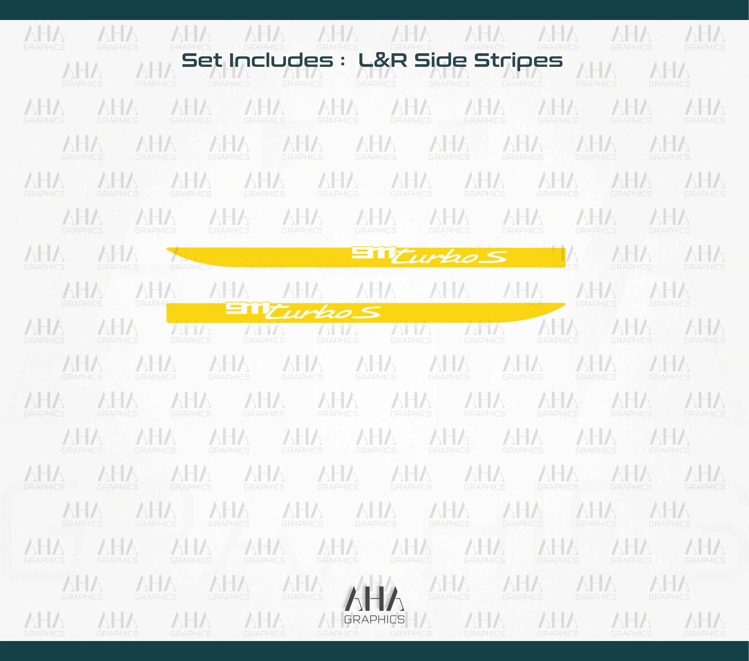 992 911 Turbo S Side Stripes Decals
