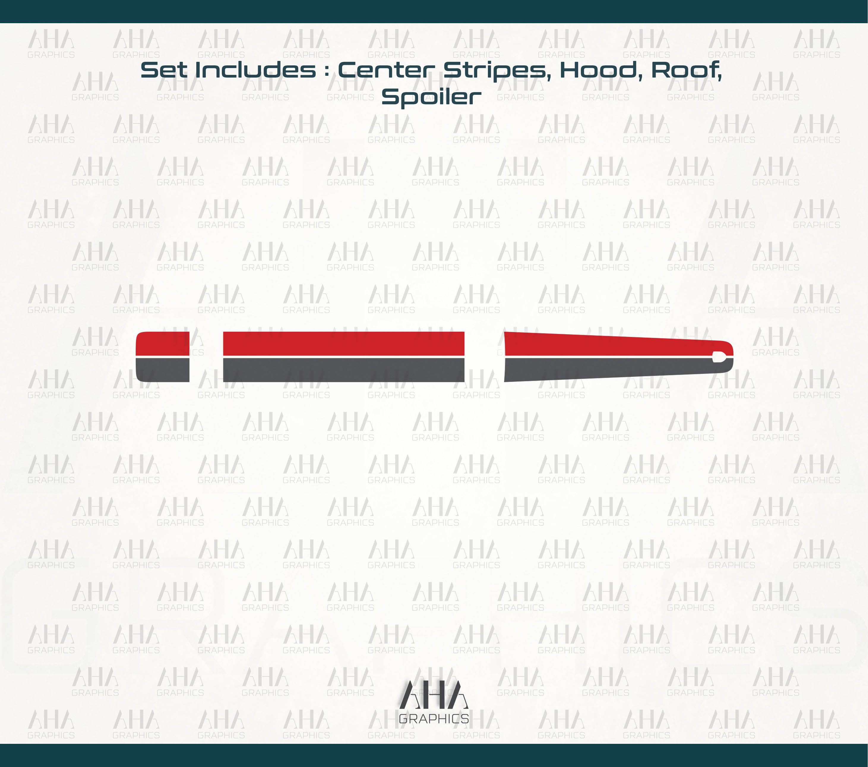 992 GT3 Touring Two Tone Center Stripes Decals