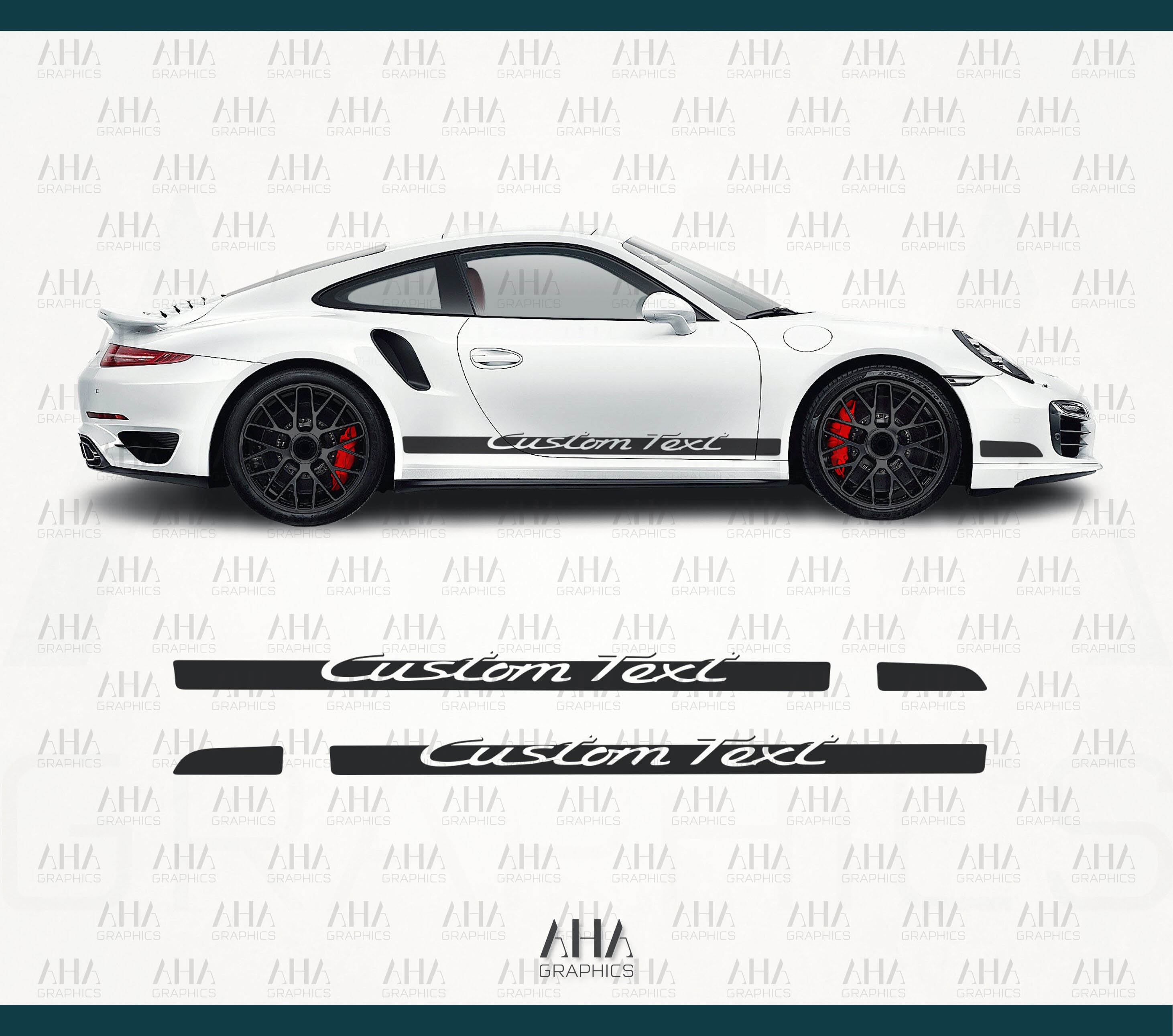 Side Stripes Decals for 991 911 Turbo Carrera Turbo S Carrera S 4S