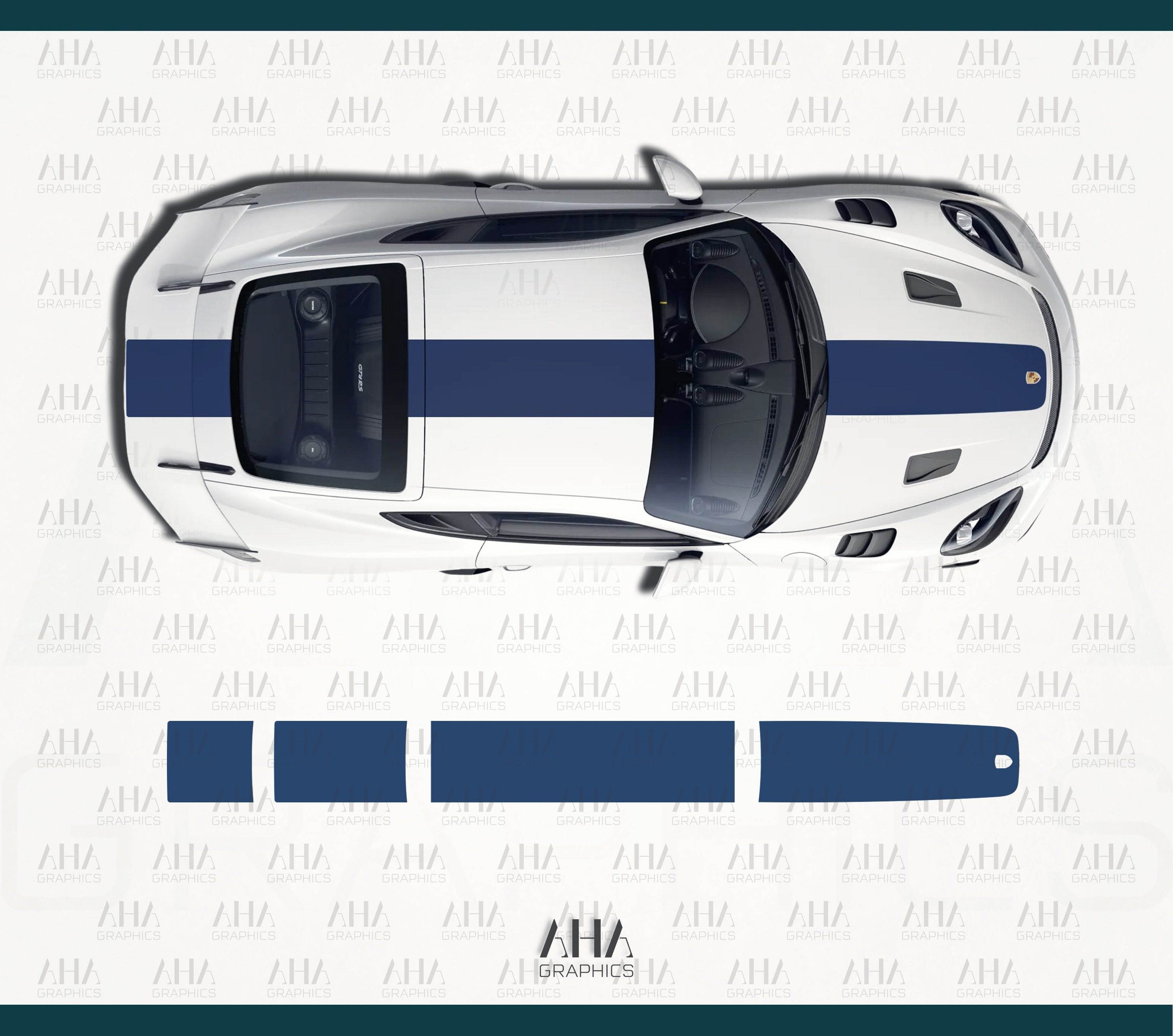 718 Cayman GT4RS 982 Center Stripes Decals