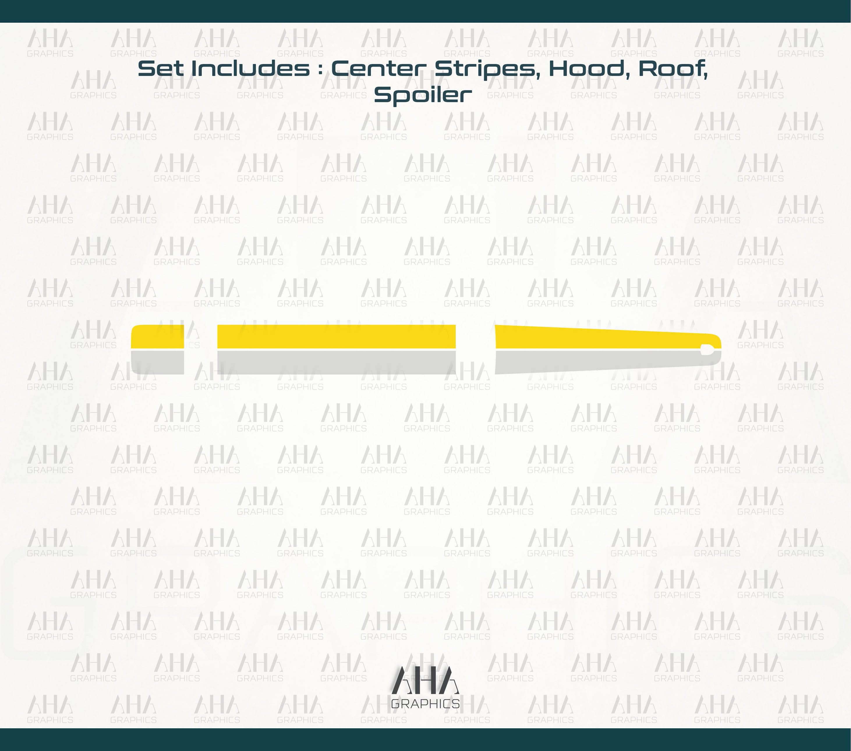 992 GT3 Touring Two Tone Center Stripes Decals