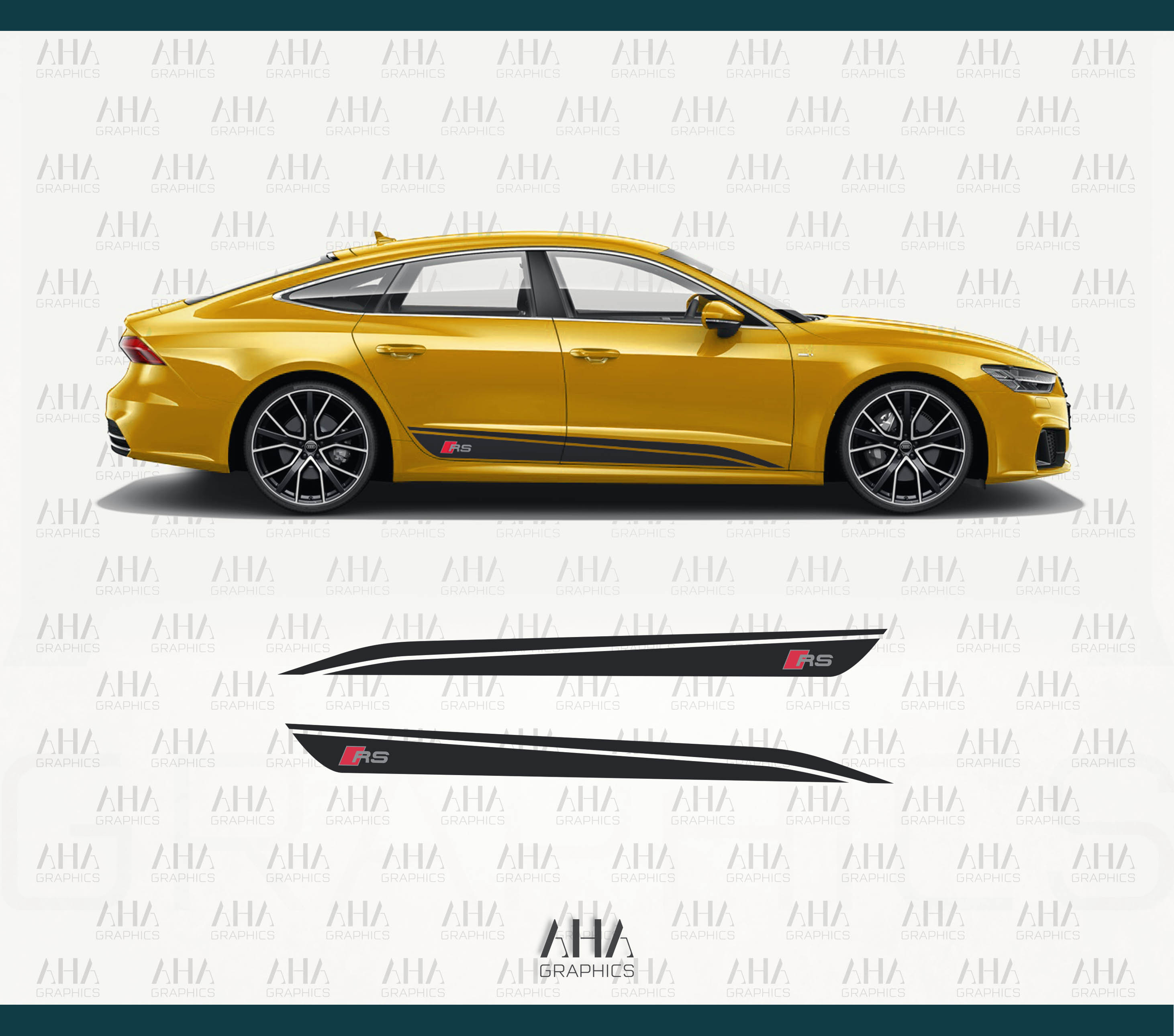 Audi A7 RS7 Side Stripes Decals