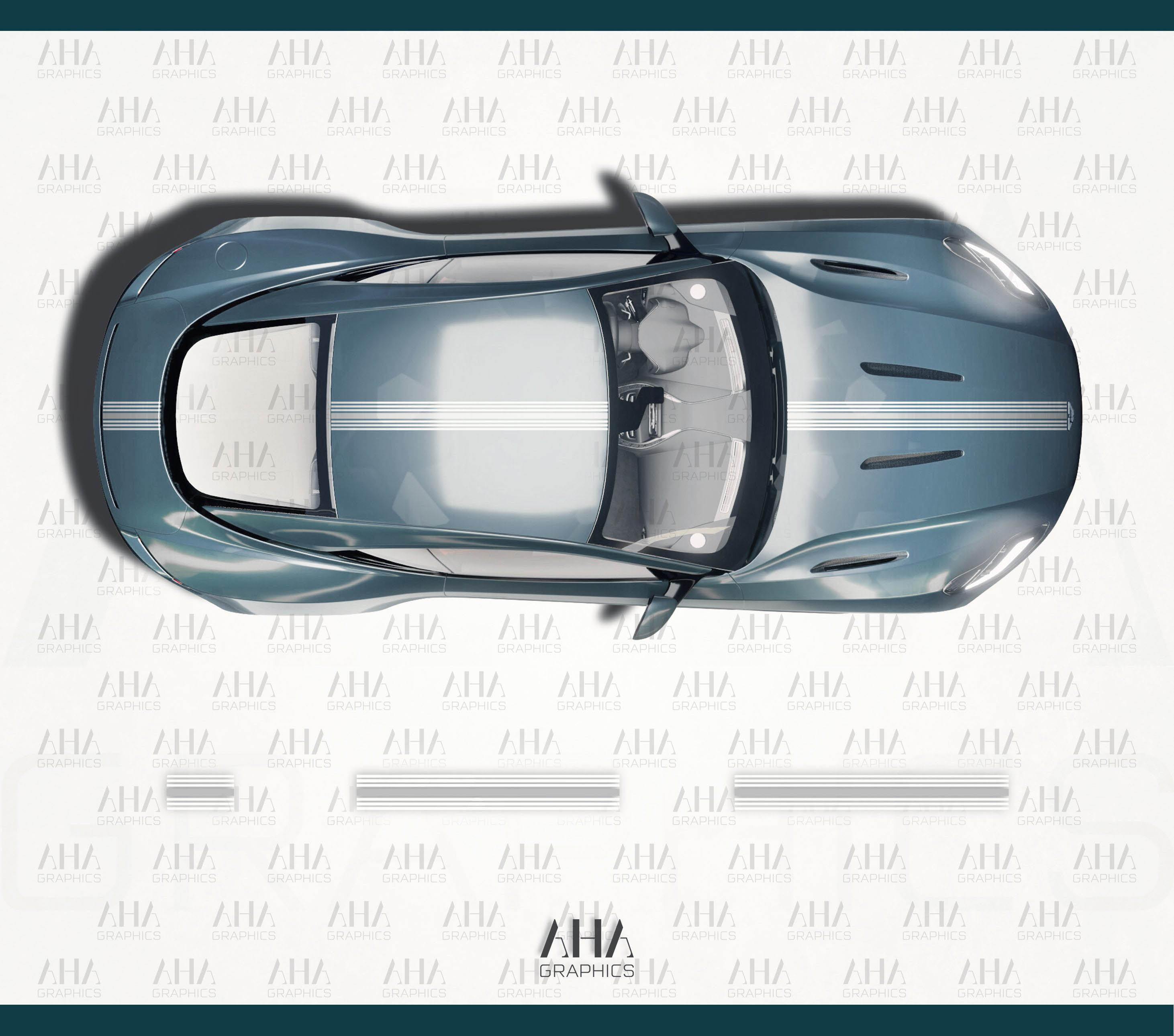 Aston Martin DB11 Center Stripes Decals