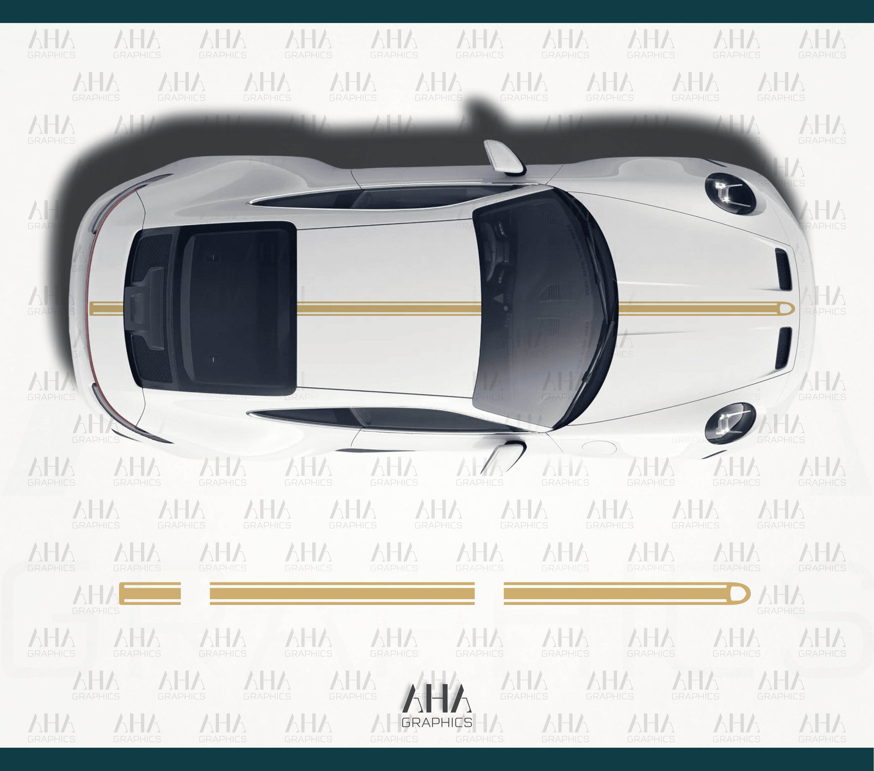 992 GT3 Touring Center Stripes Decals