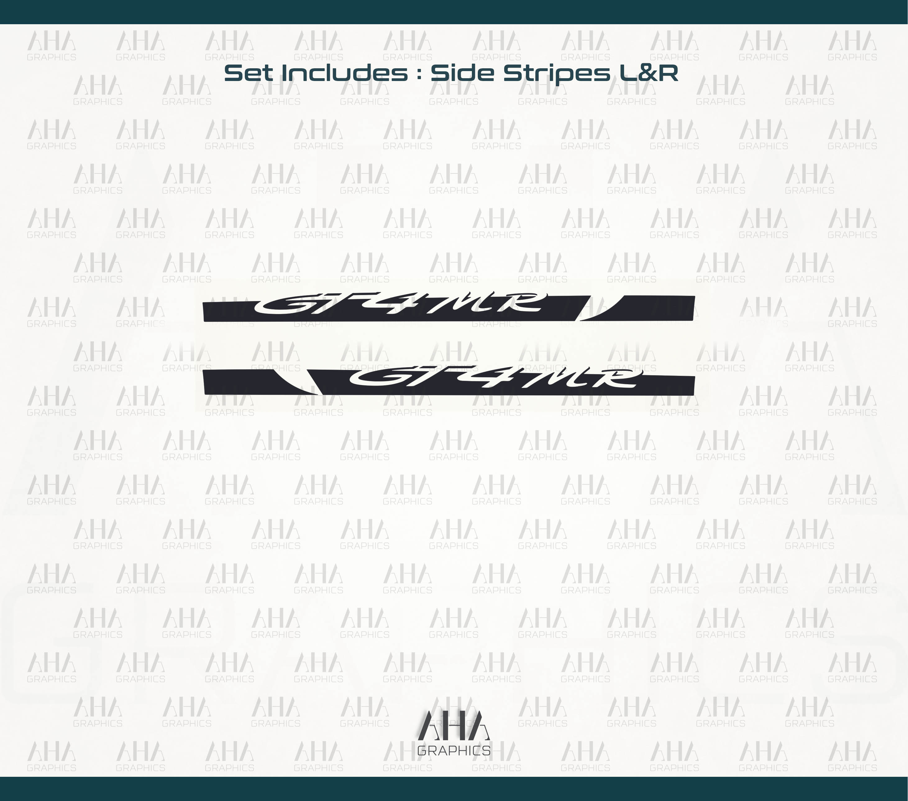 718 Cayman GT4MR Side Stripes Decals