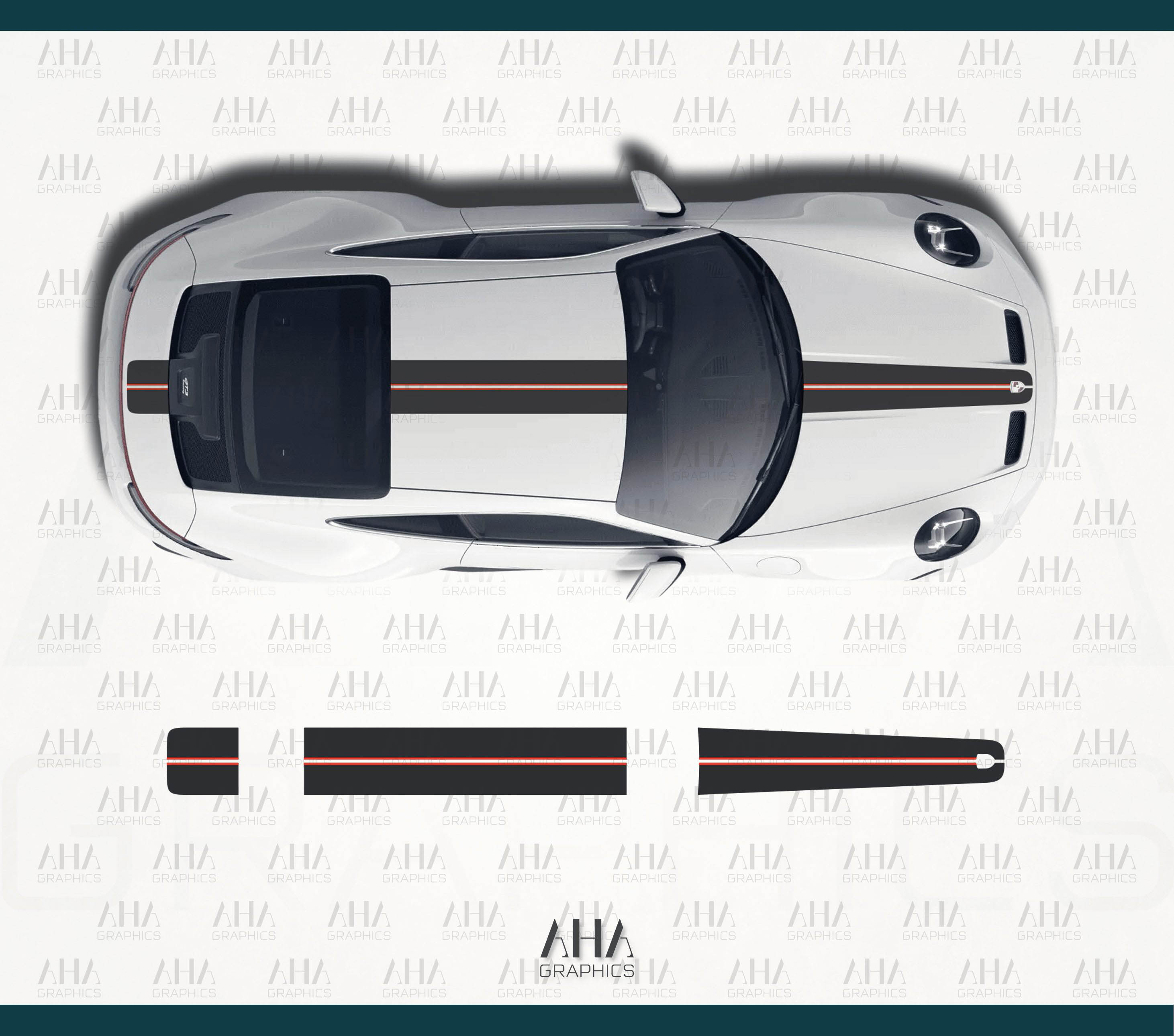 992 GT3 Touring Center Stripes Decals
