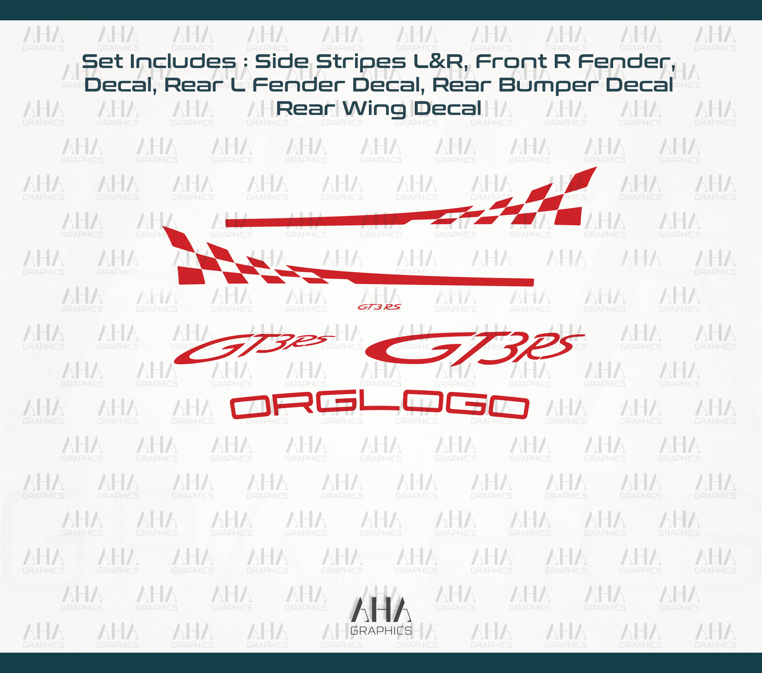 Porsche 997 GT3RS Side Stripes Decals