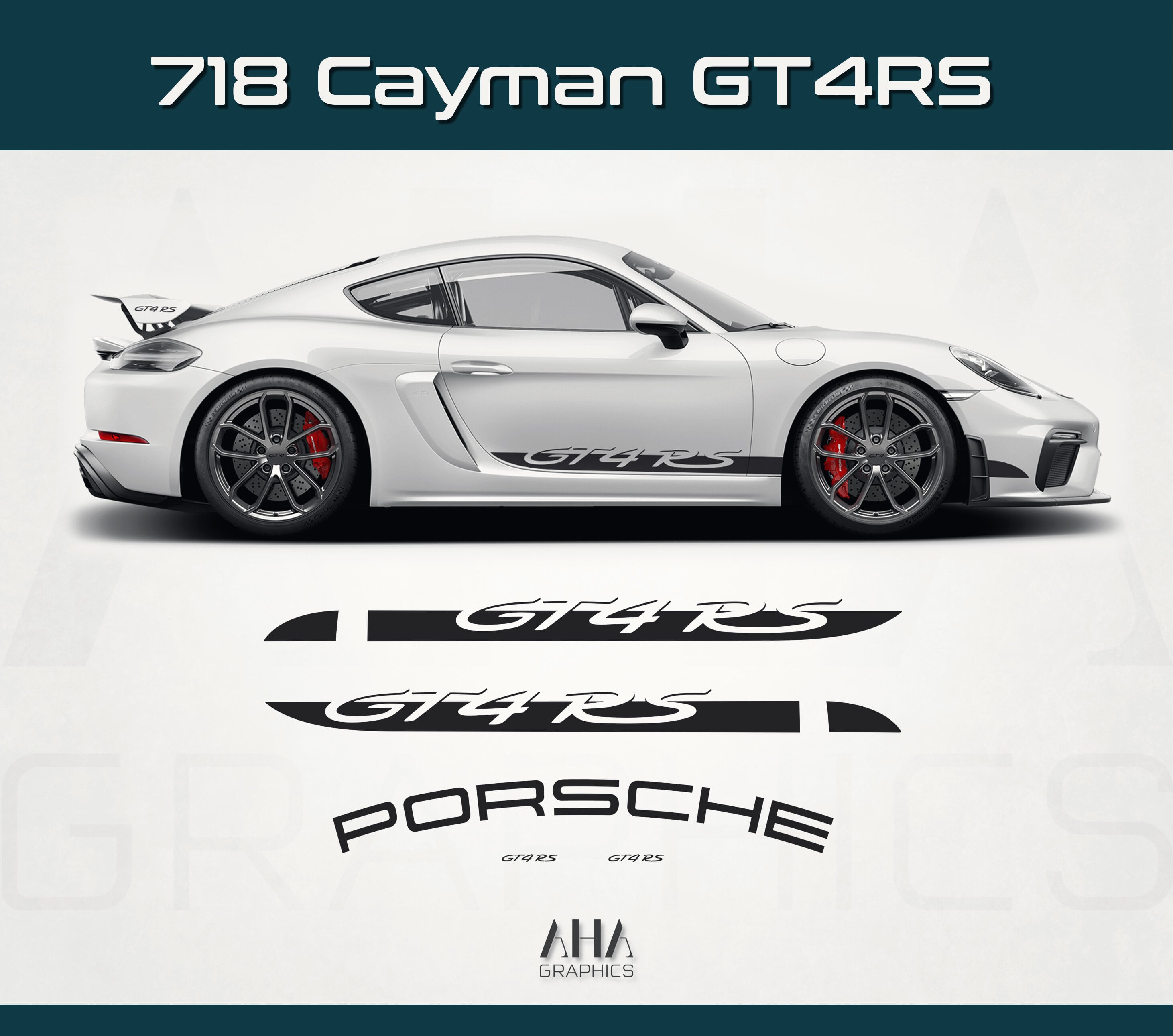 PORSCHE 718 Cayman GT4 e ステッカー