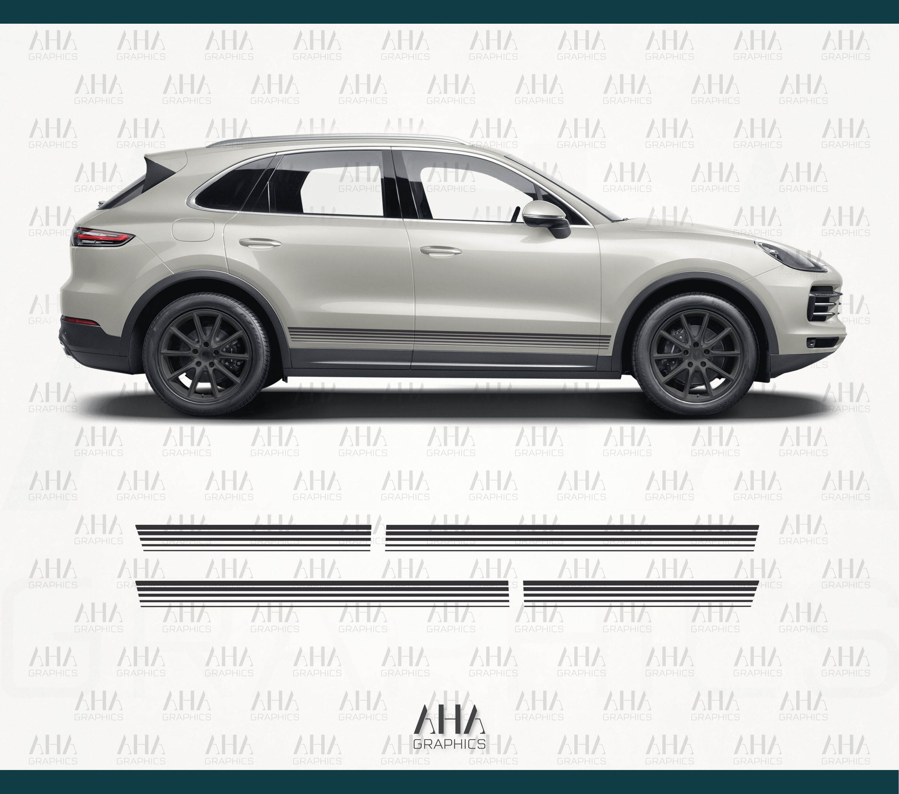 Special Side Stripes Decals for 9YA Cayenne GTS Turbo Gt