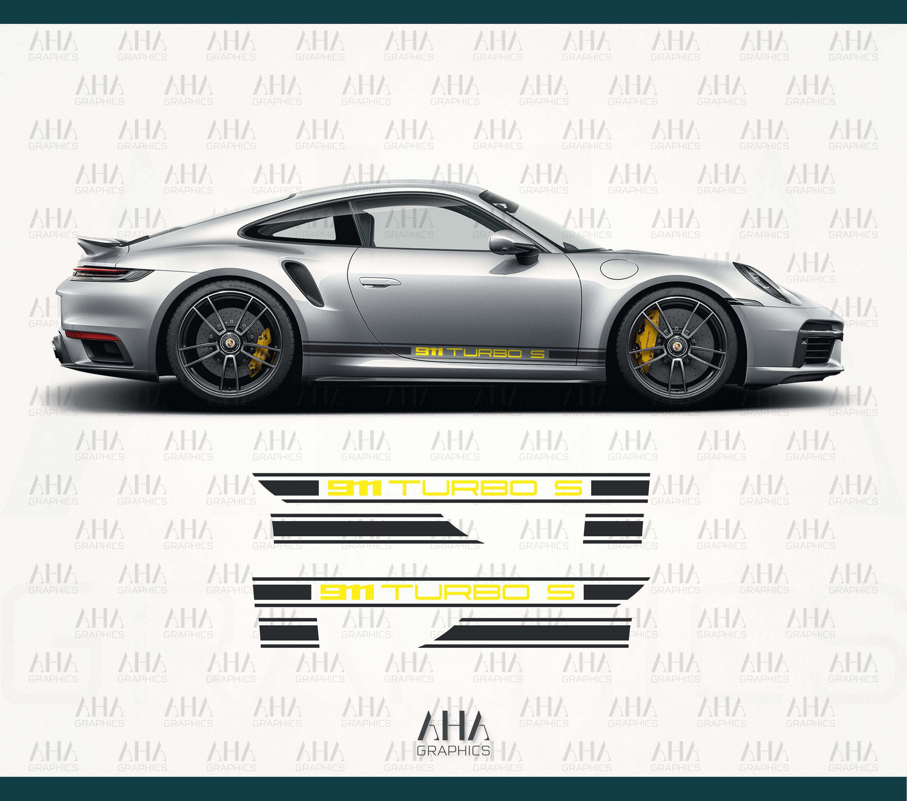 992 911 Turbo S Side Stripes Decals