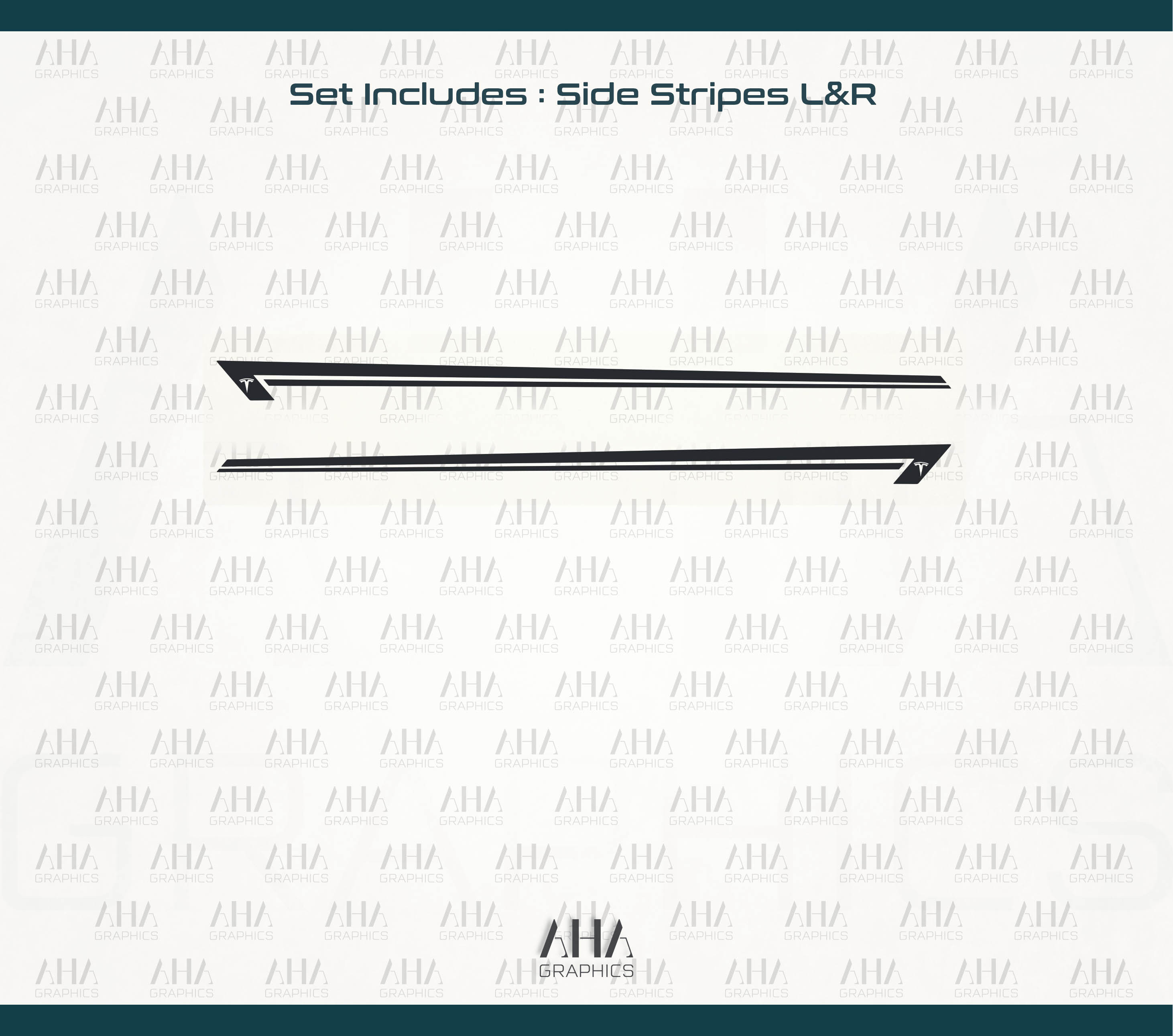 Tesla Model S Side Stripes Decals