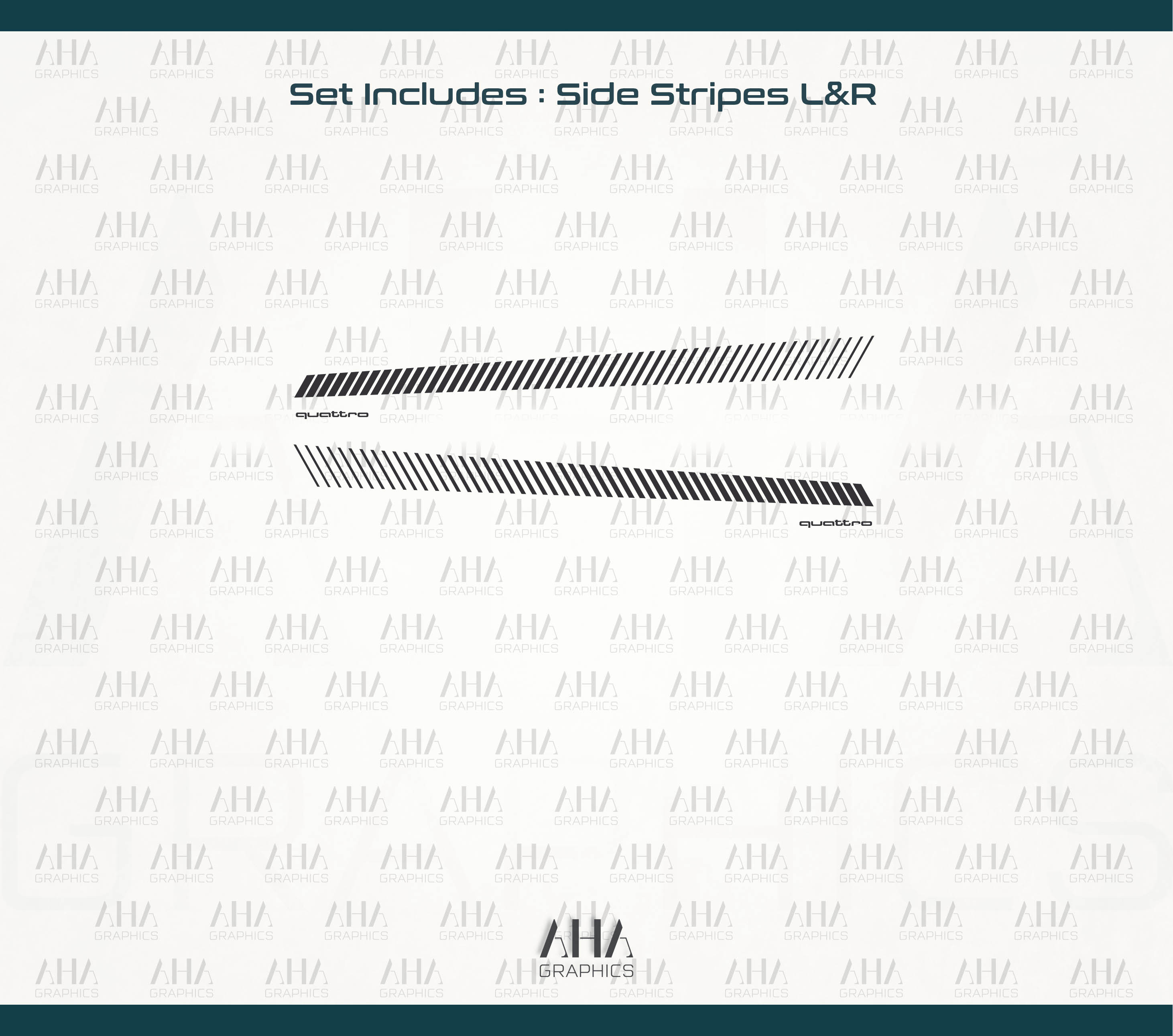 Audi A3 Hatchback Side Stripes Decals