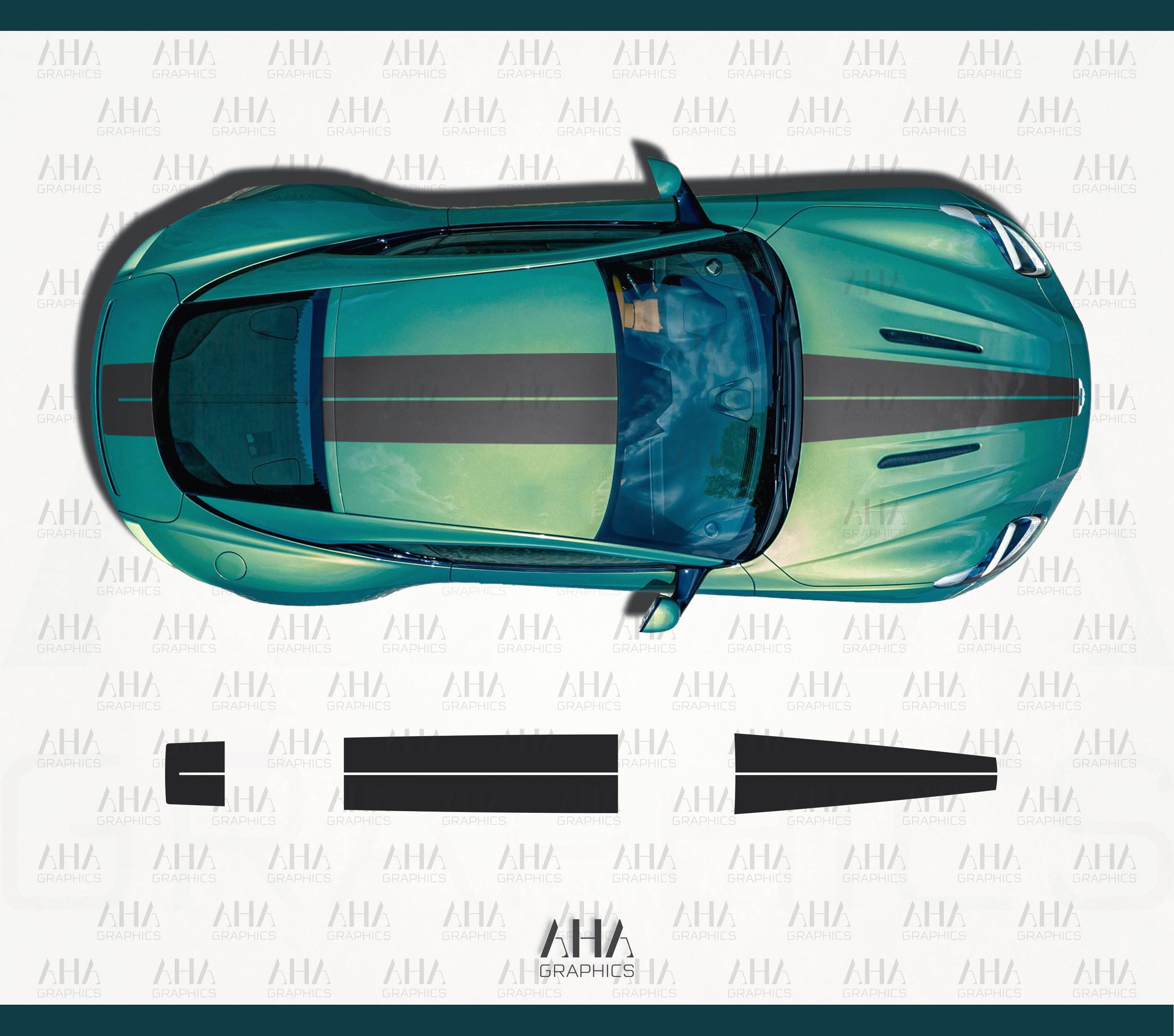 Aston Martin DB12 Center Stripes Decals
