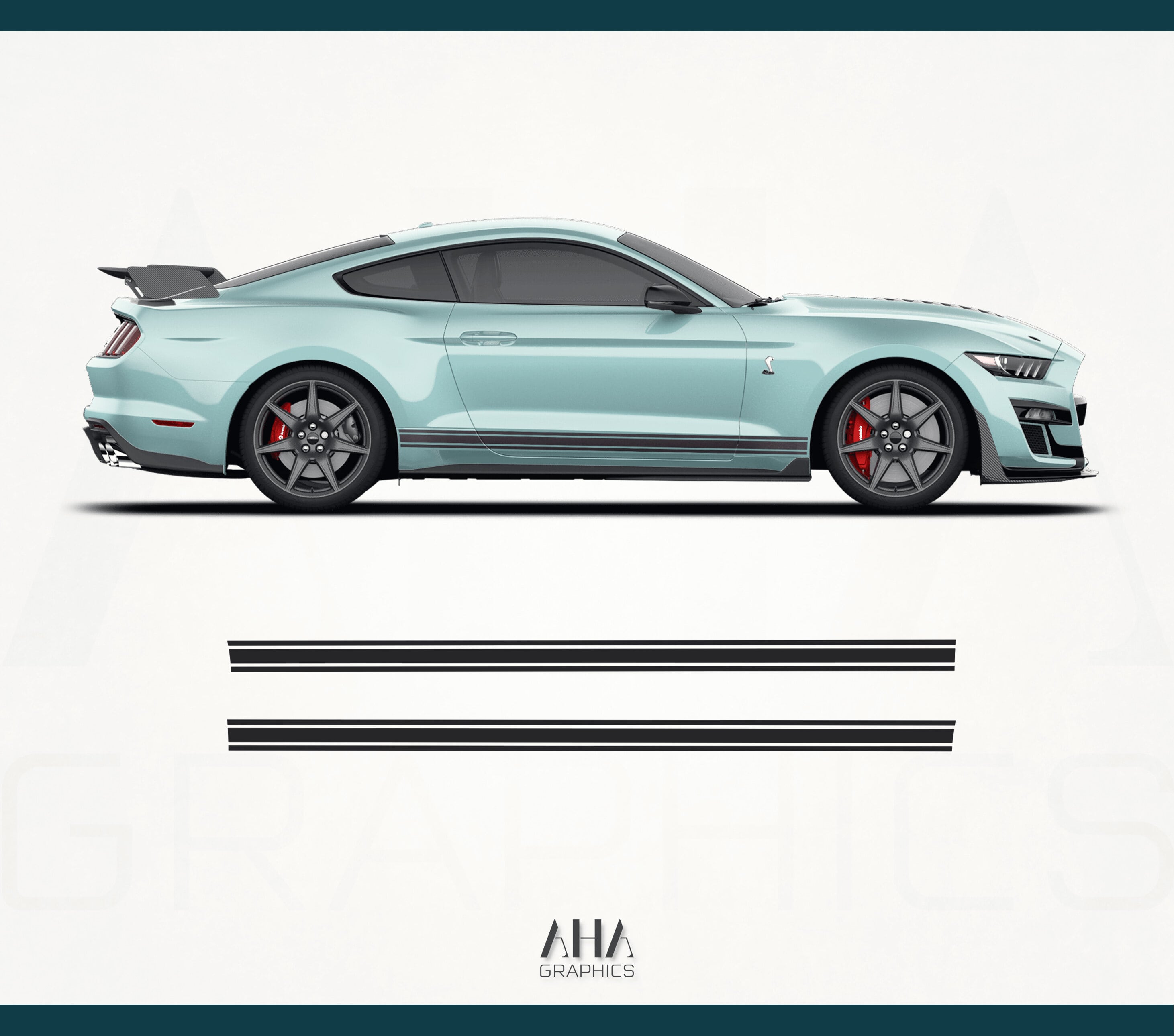 Ford Mustang Shelby GT 500 Side Stripes Decals