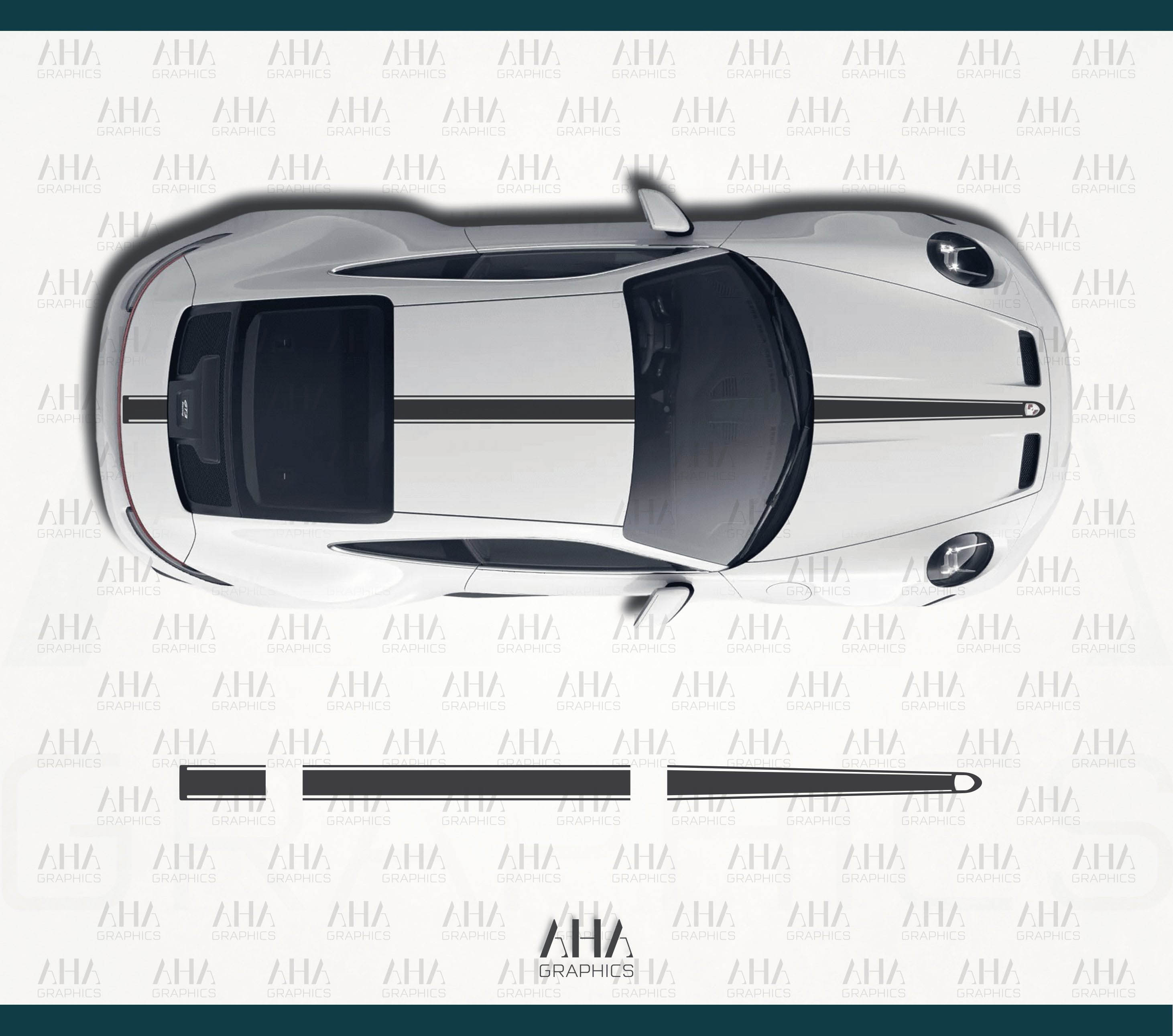 992 GT3 Touring Center Stripes Decals
