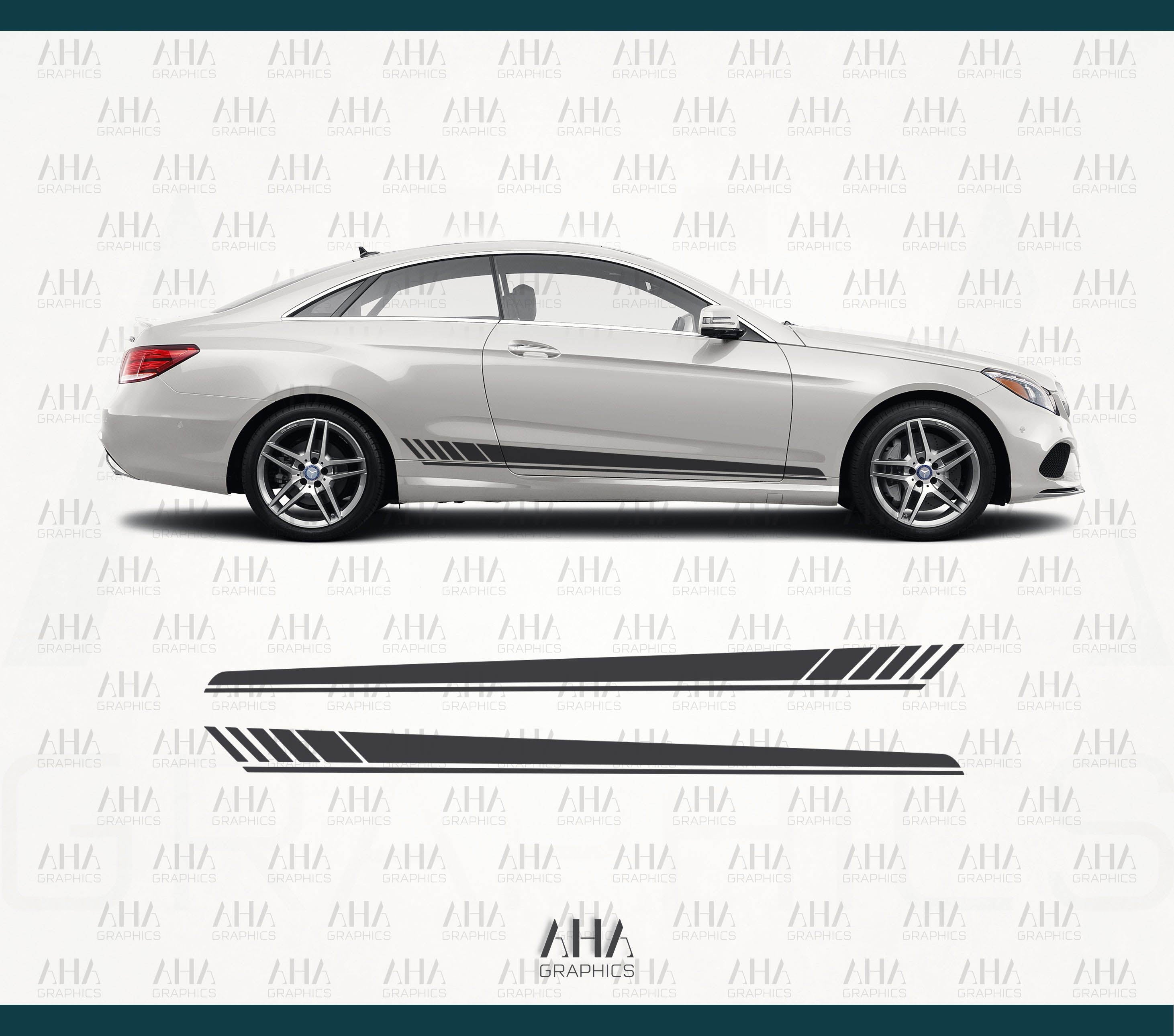 Mercedes Benz E Class Coupe c207 Side Stripes Decals