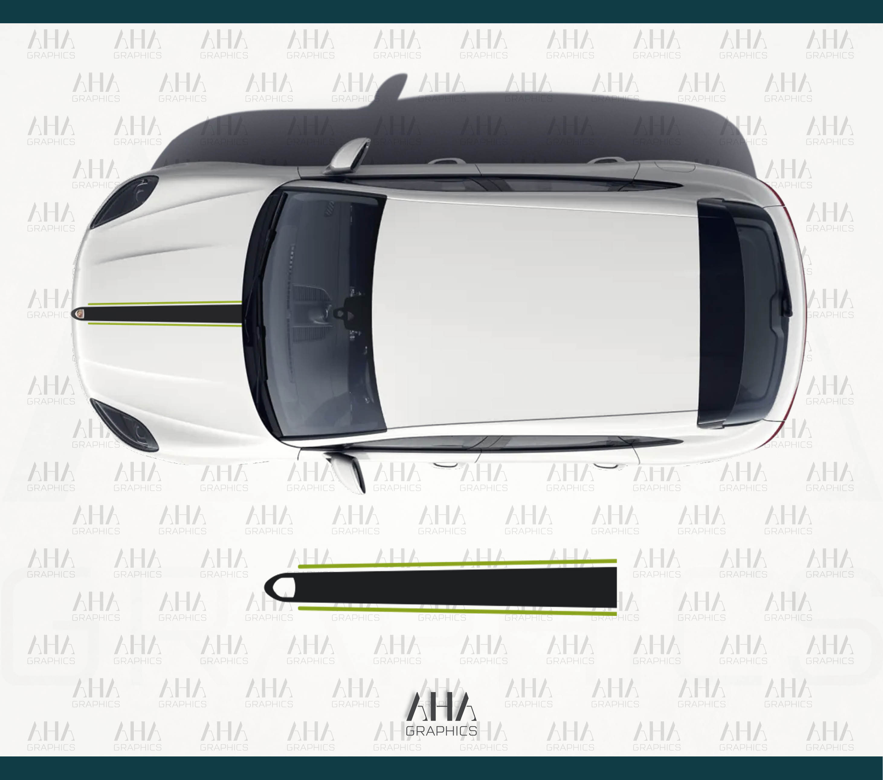 95B Macan Hood Stripe Decal