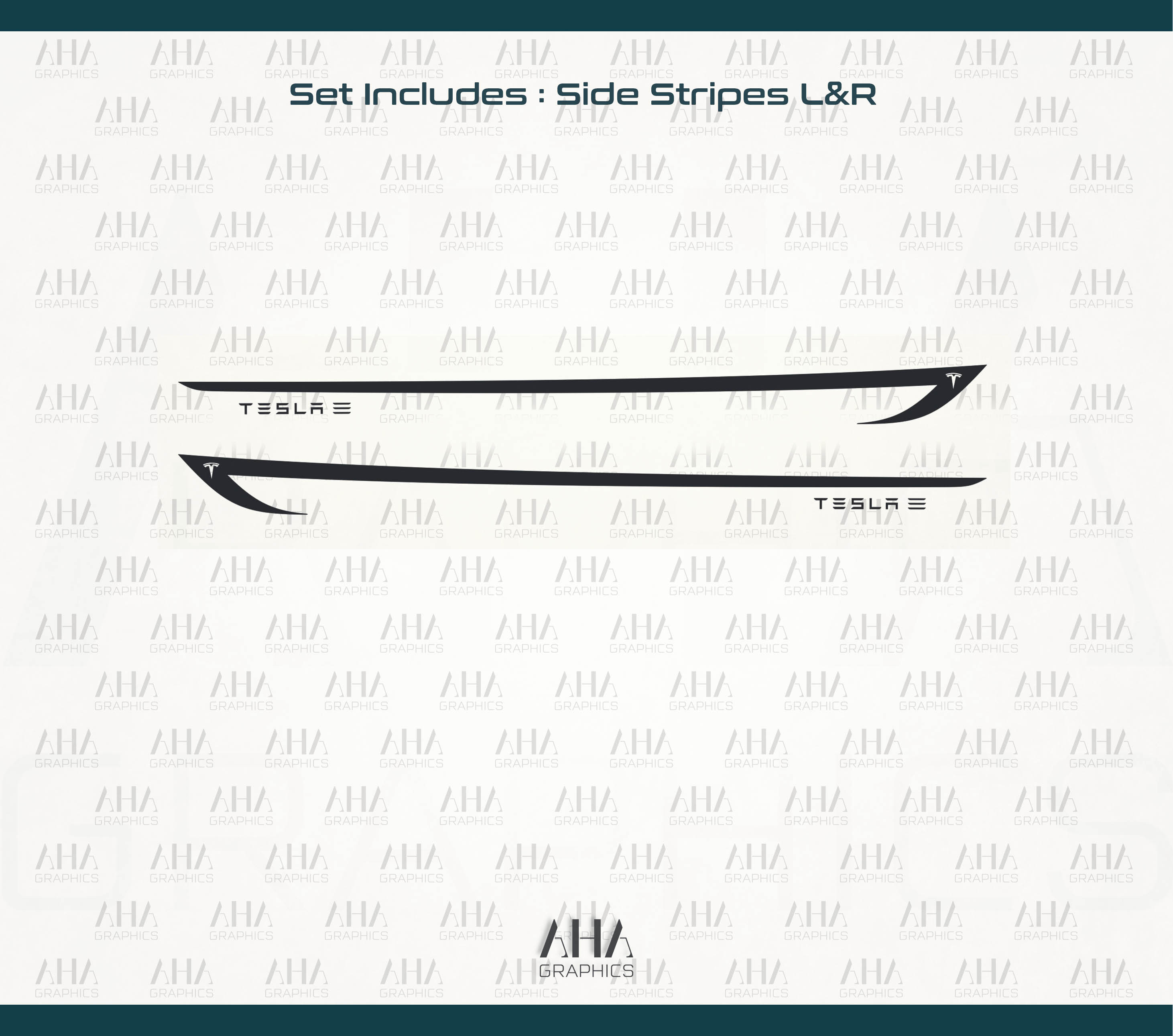 Tesla Model 3 Side Stripes Decals