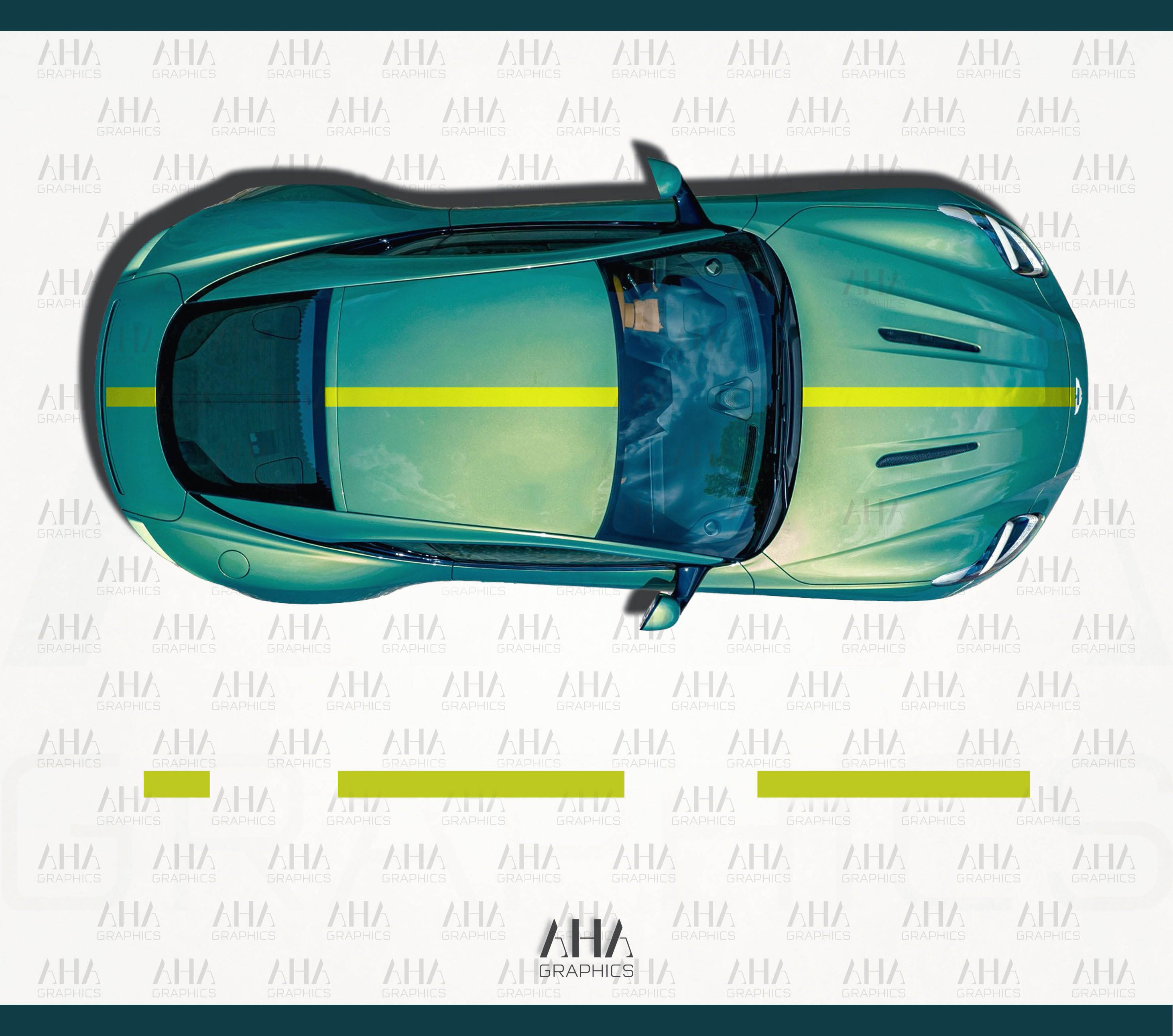 Aston Martin DB12 Center Stripes Decals