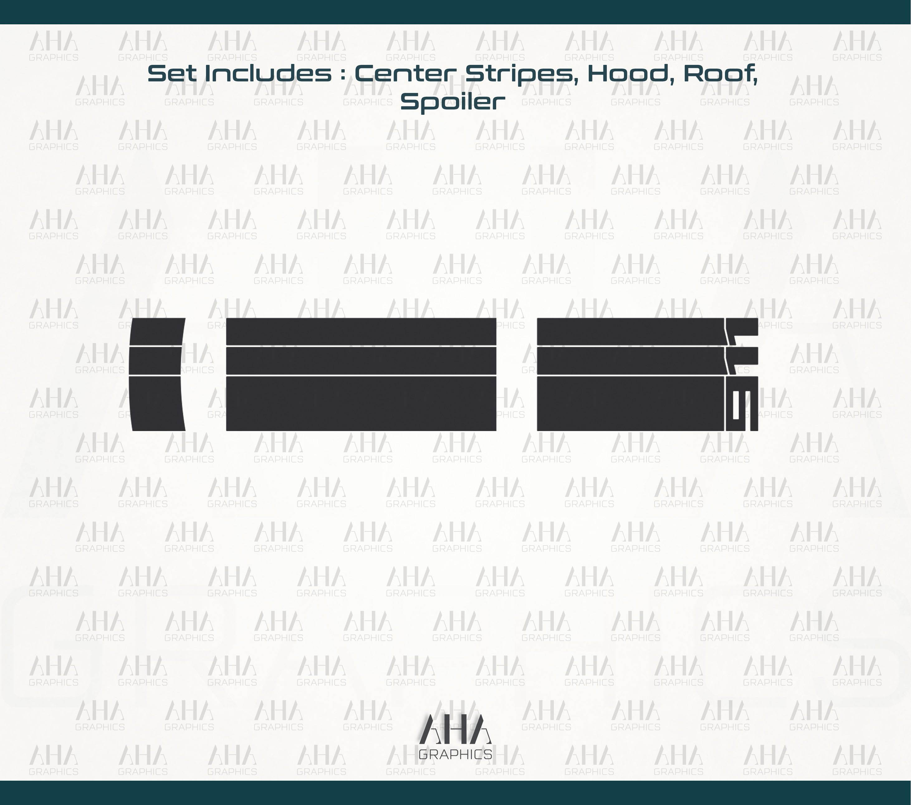 992 911 Turbo S Center Stripes Decals