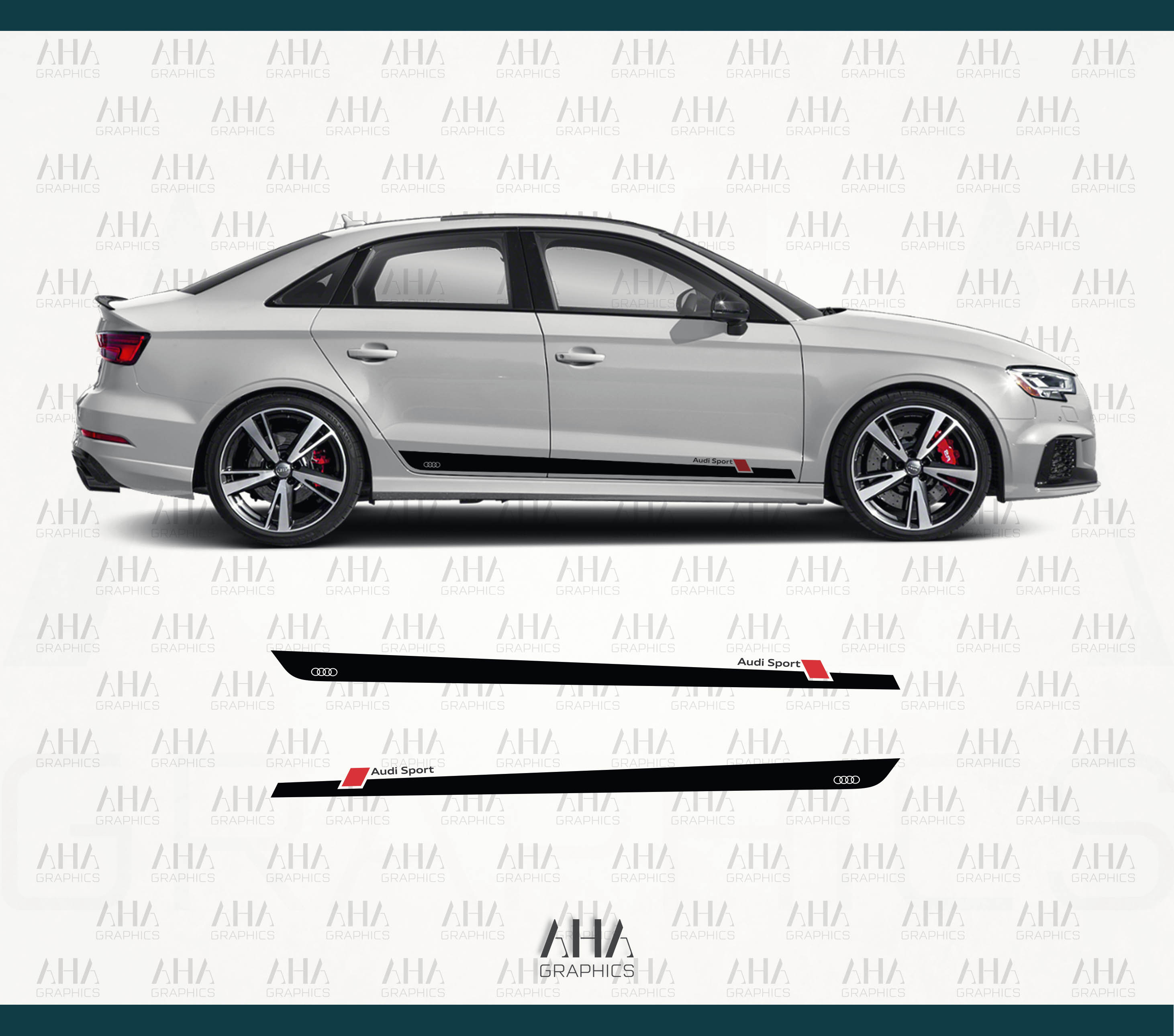 Audi A3 RS3 Side Stripes Decals