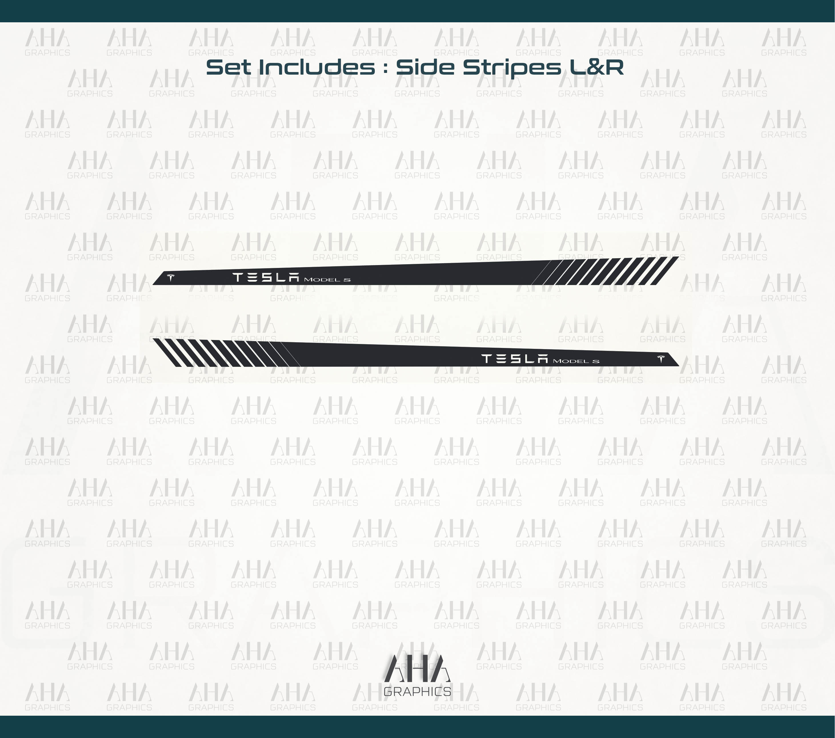 Tesla Model S Side Stripes Decals