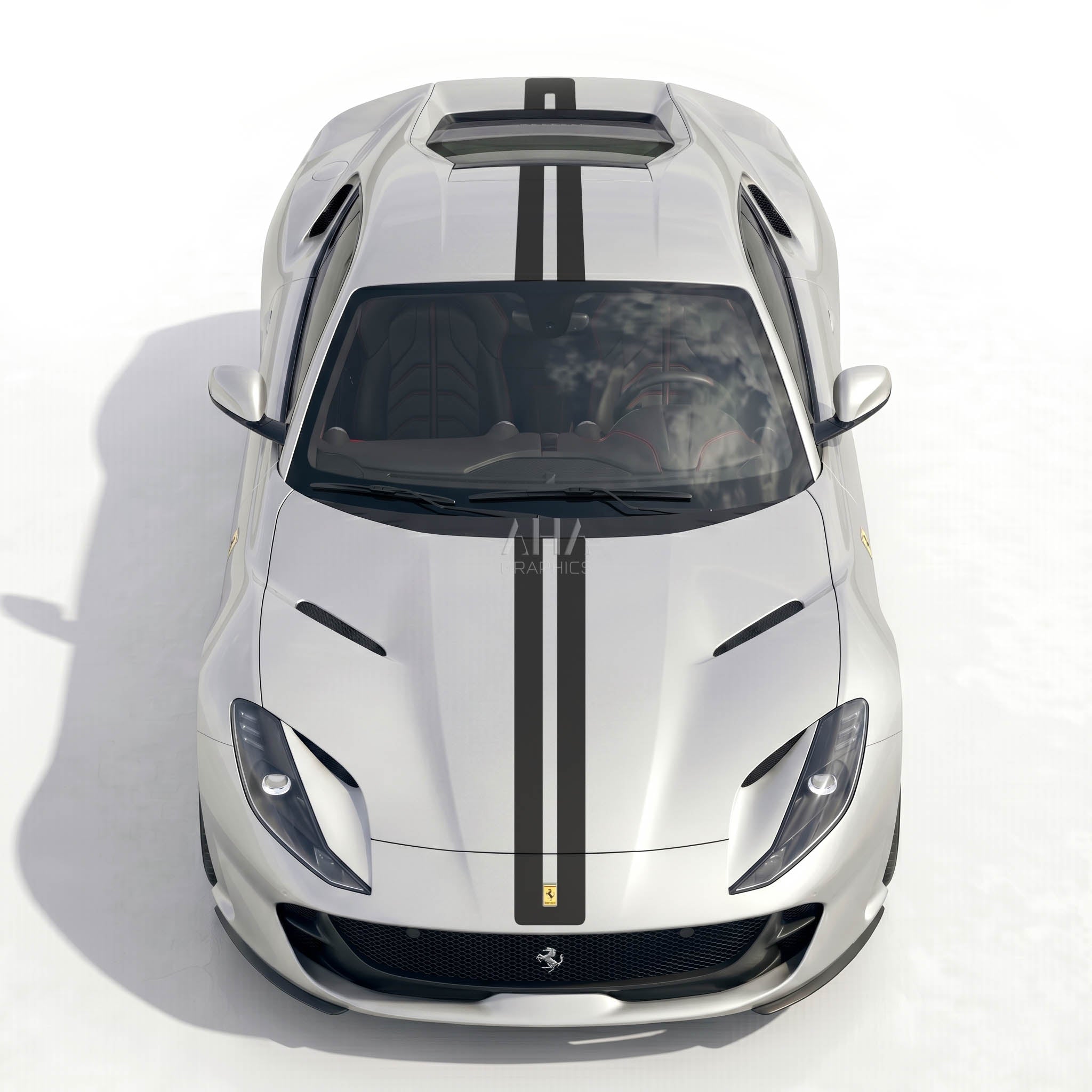 Ferrari 812 Superfast Center Stripes Decals