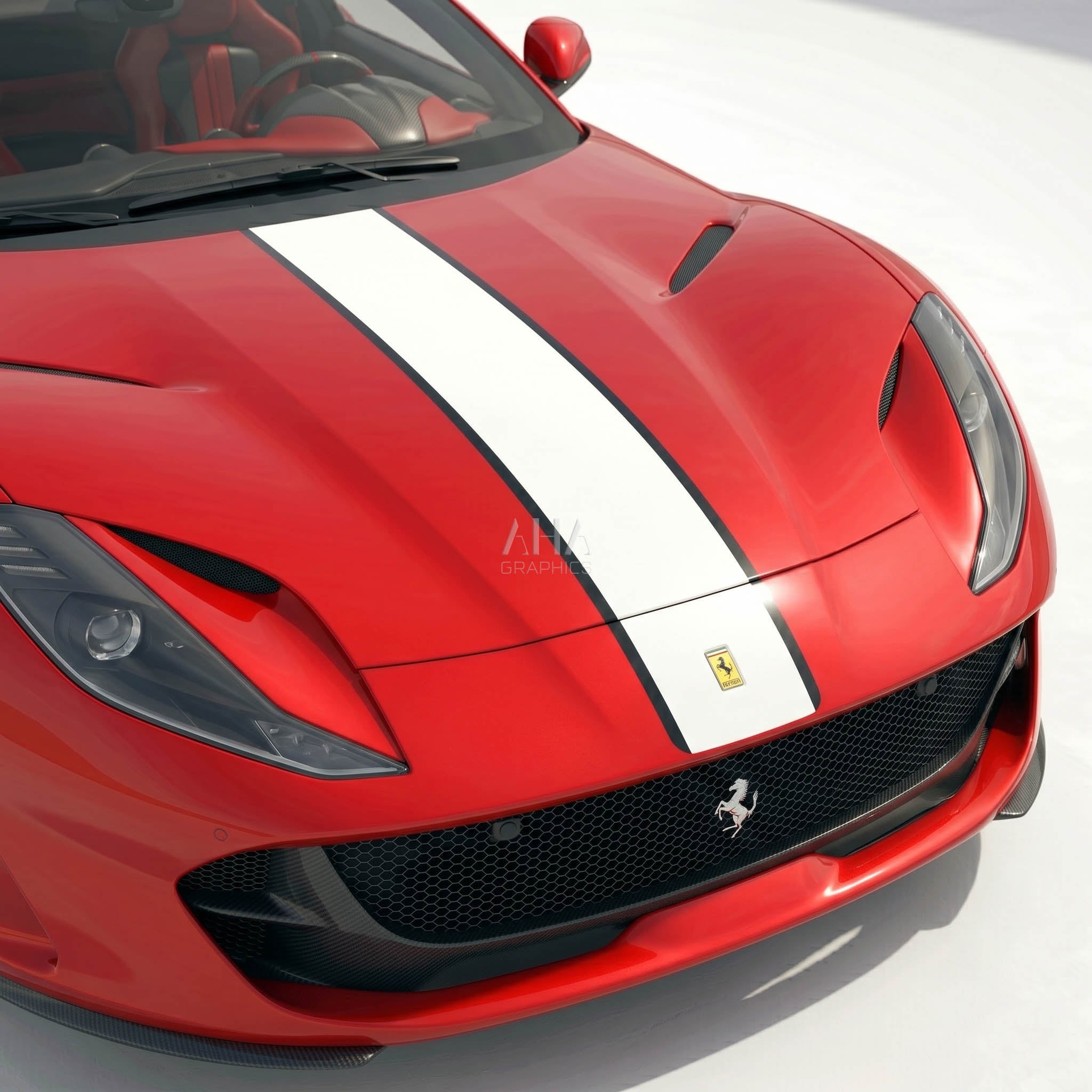 Ferrari 812 Superfast Center Stripes Decals