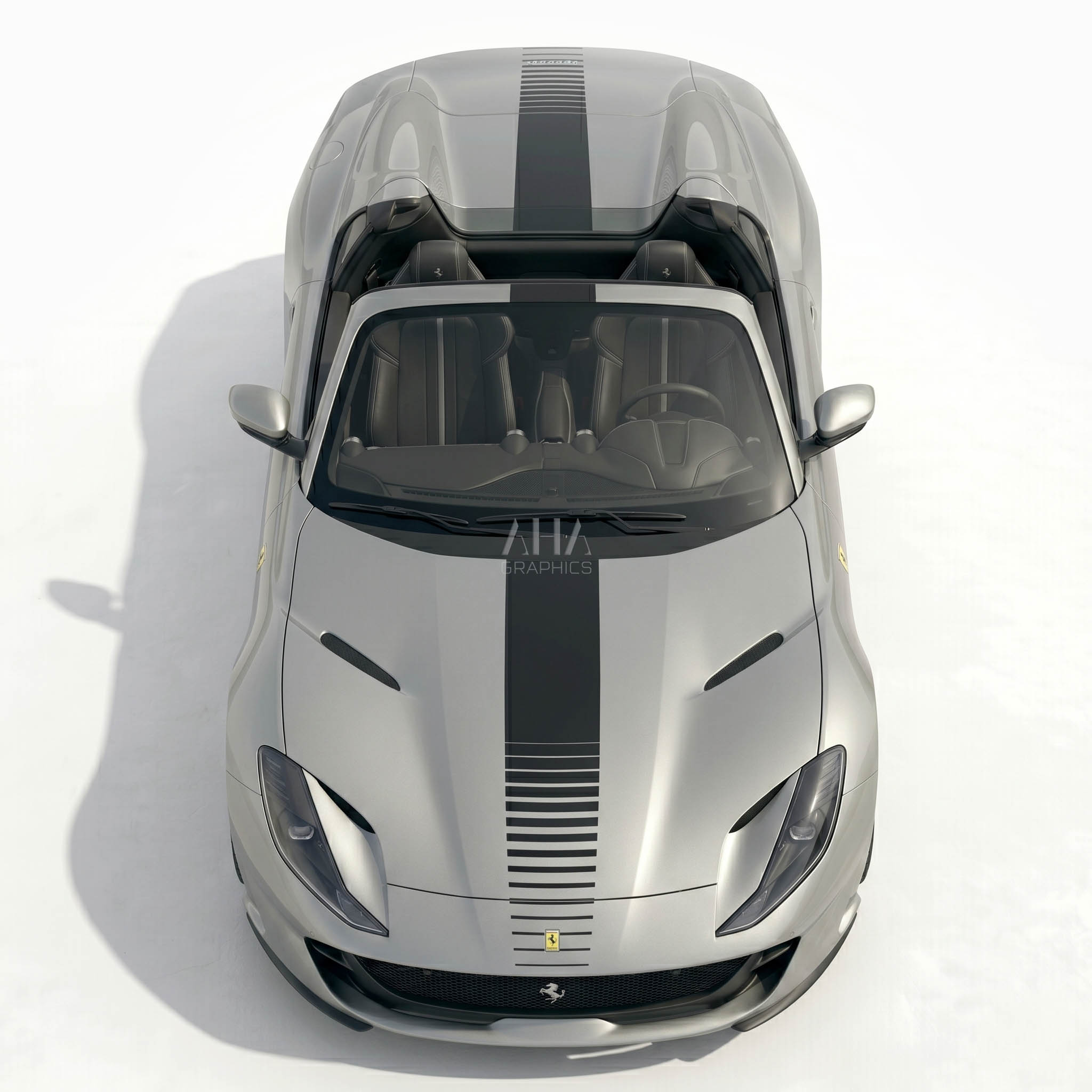 Ferrari 812 GTS Center Stripes Decals