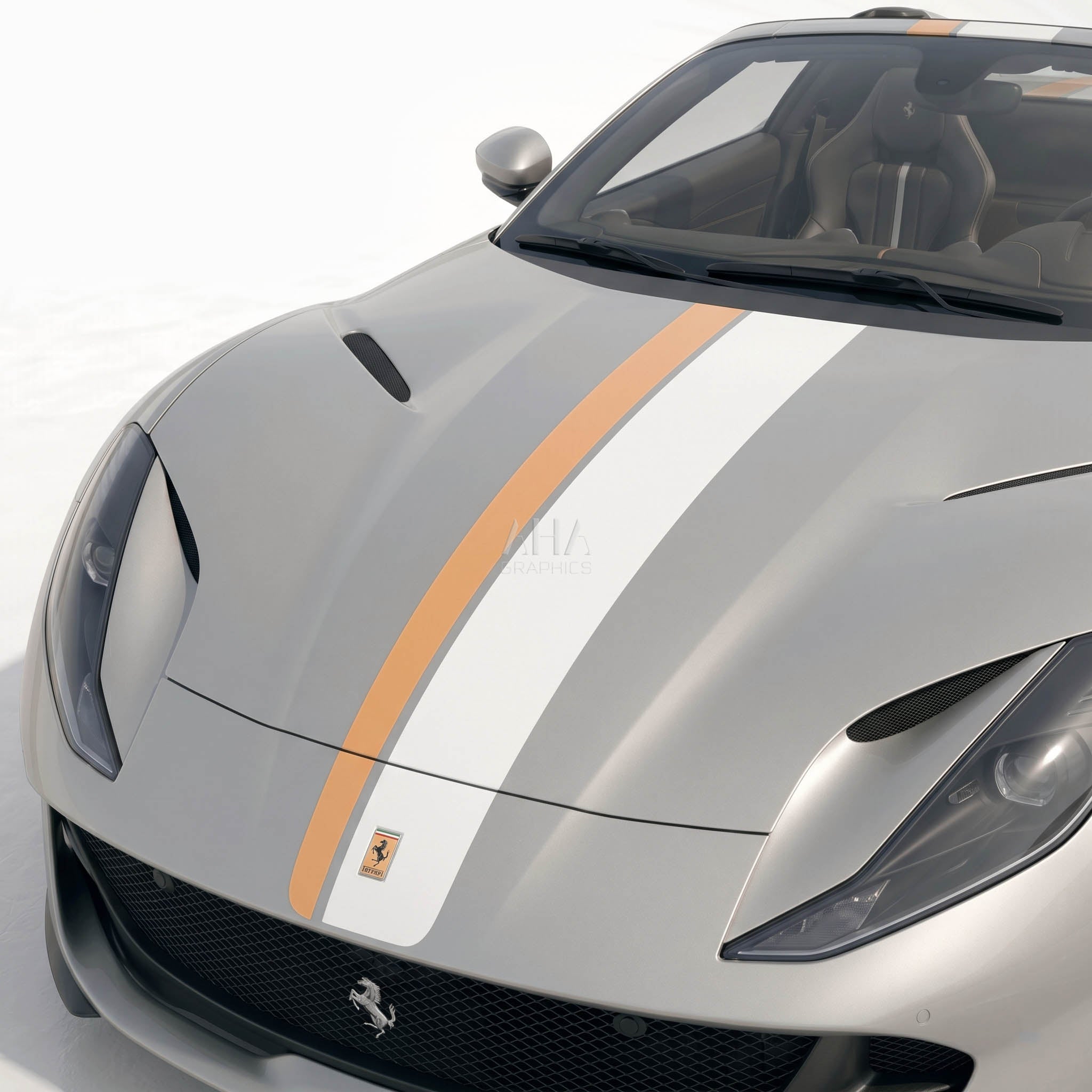 Ferrari 812 GTS Center Stripes Decals