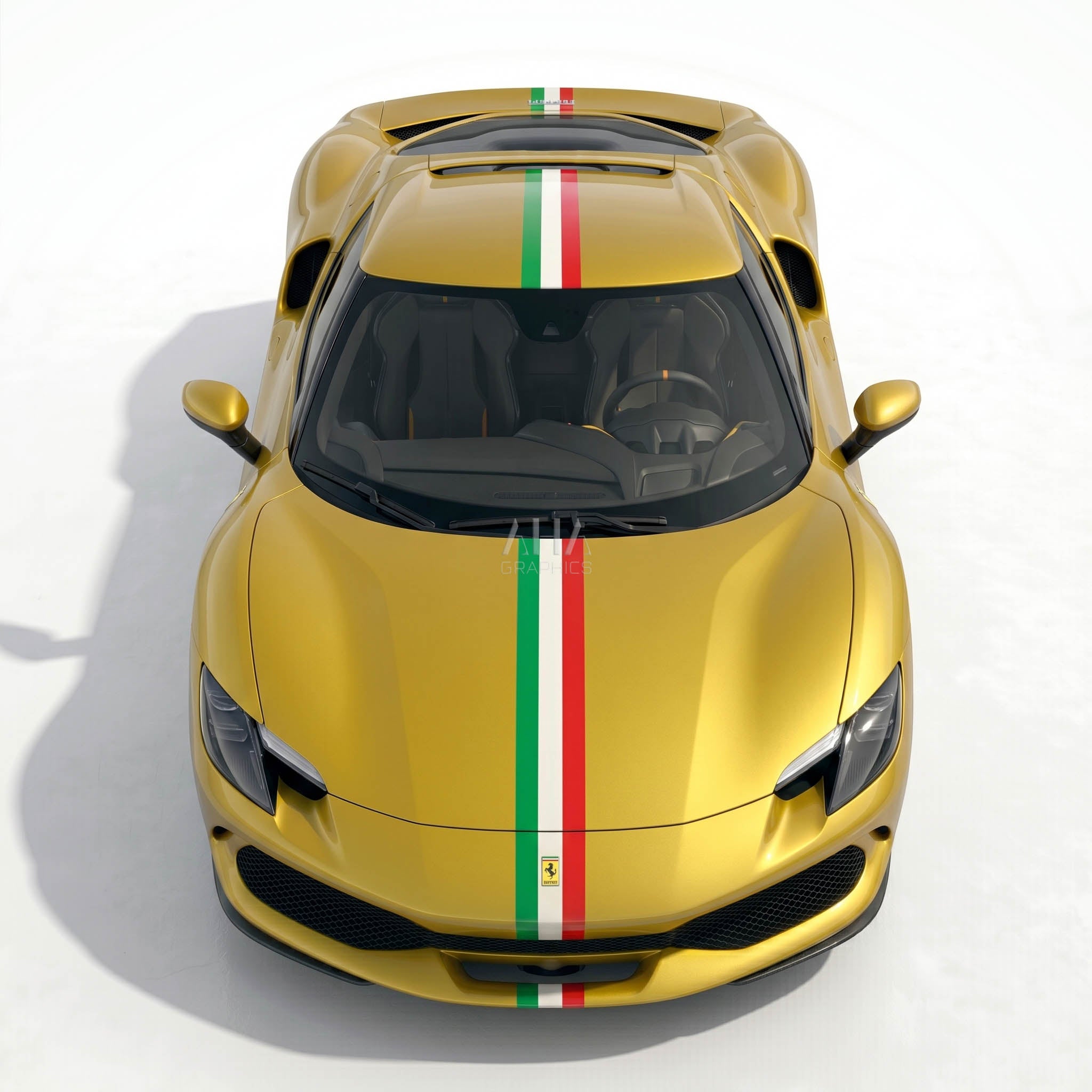 Ferrari 296 GTB Italian Center Stripes Decals