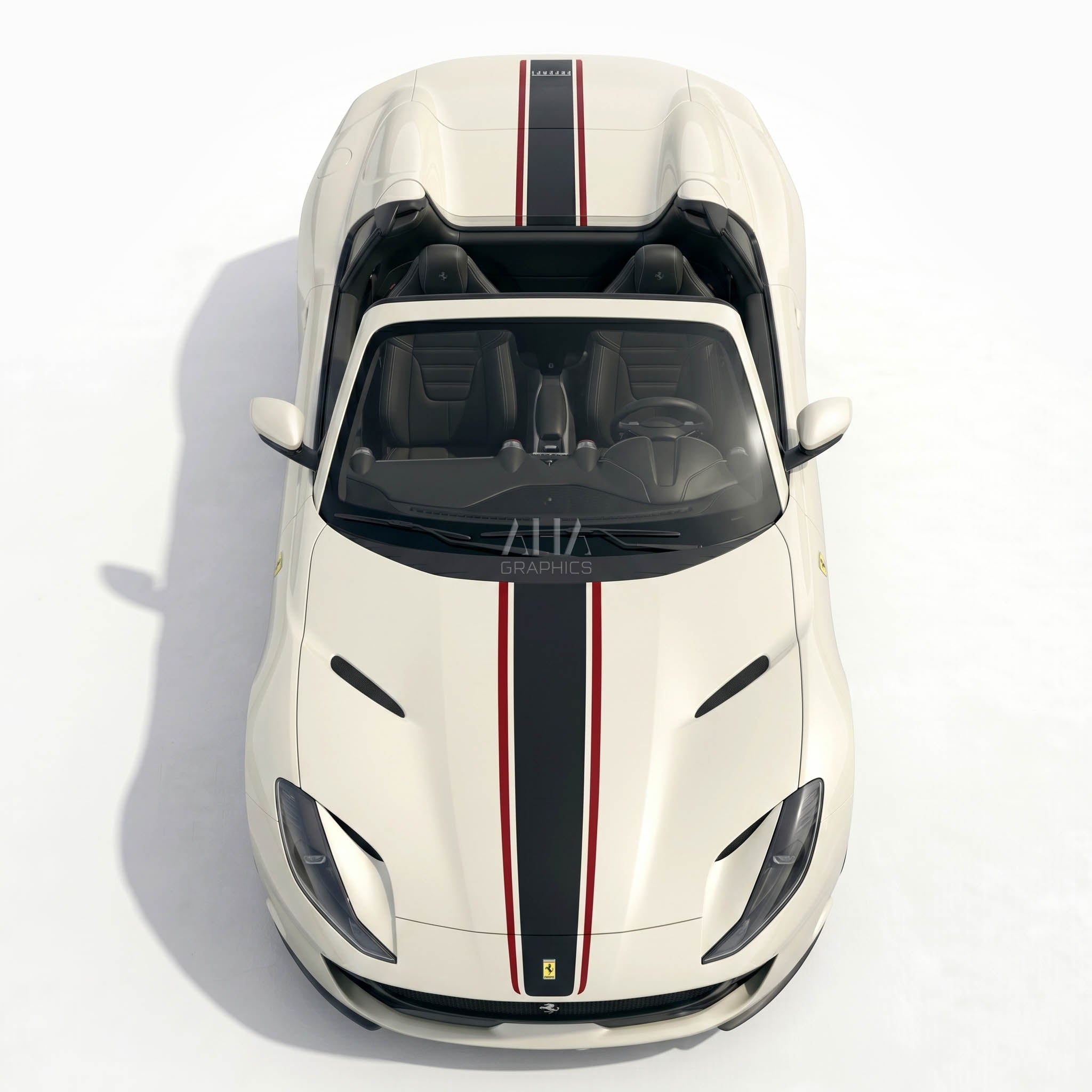 Ferrari 812 GTS Center Stripes Decals