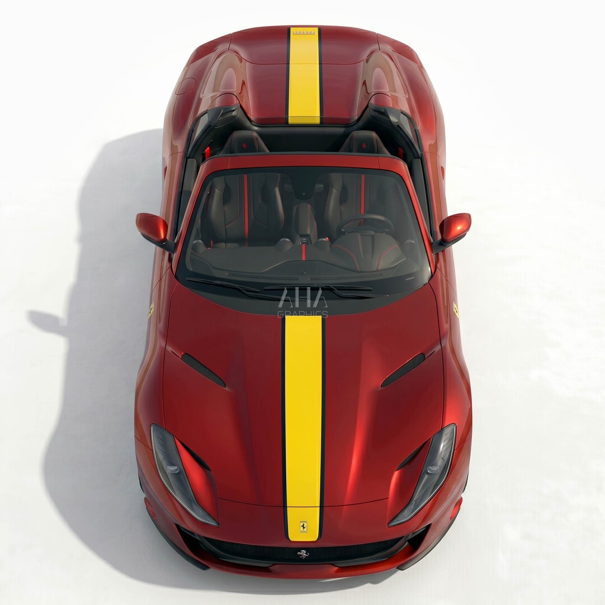Ferrari 812 GTS Center Stripes Decals