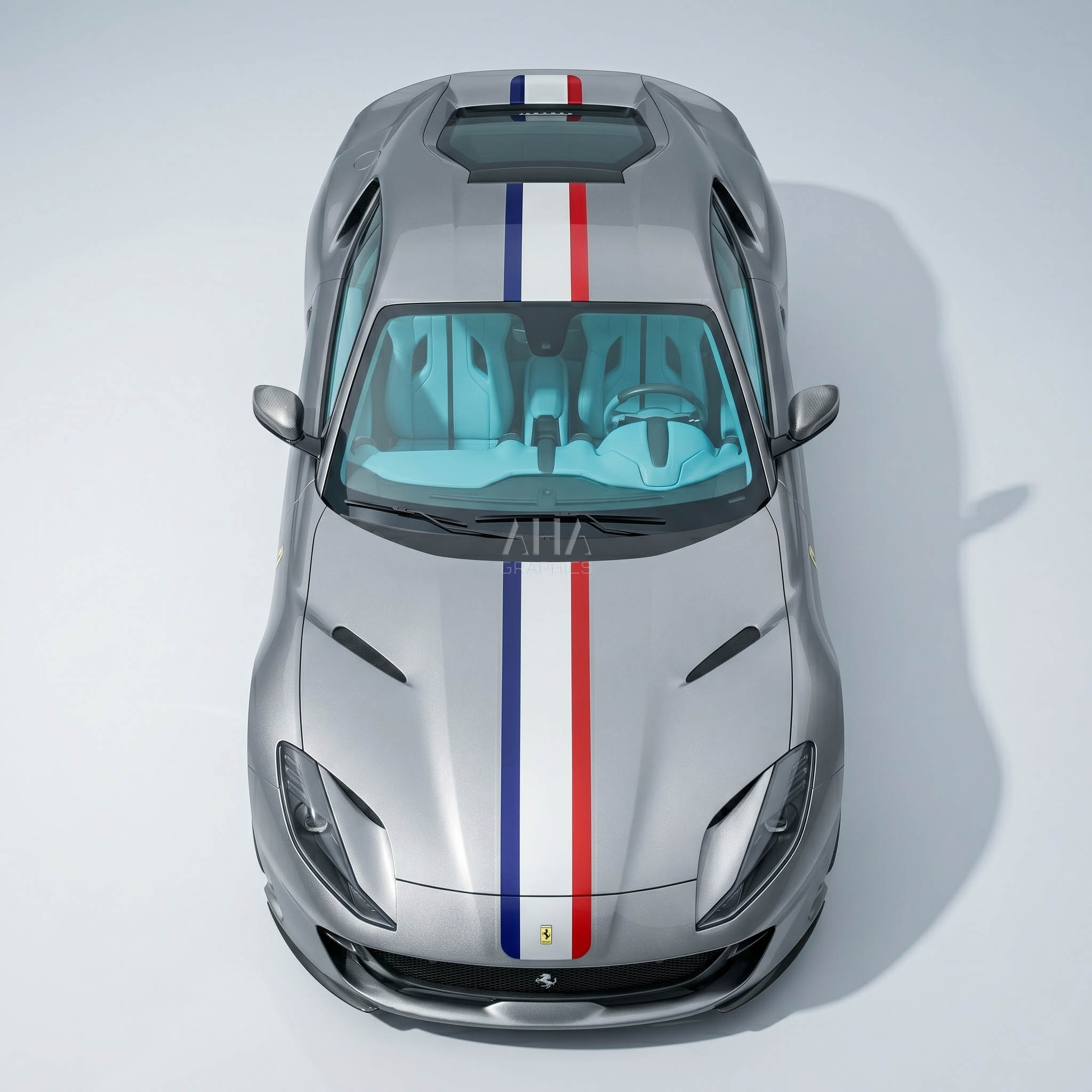 Ferrari 812 Superfast French Center Stripe Decals