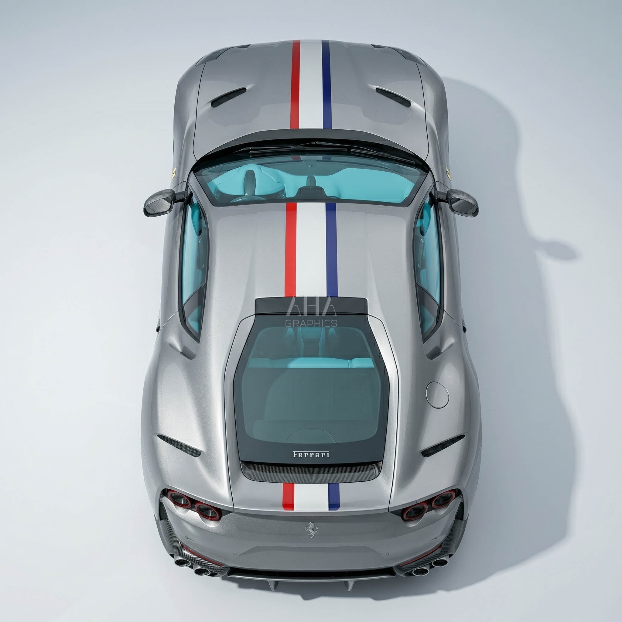 Ferrari 812 Superfast French Center Stripe Decals