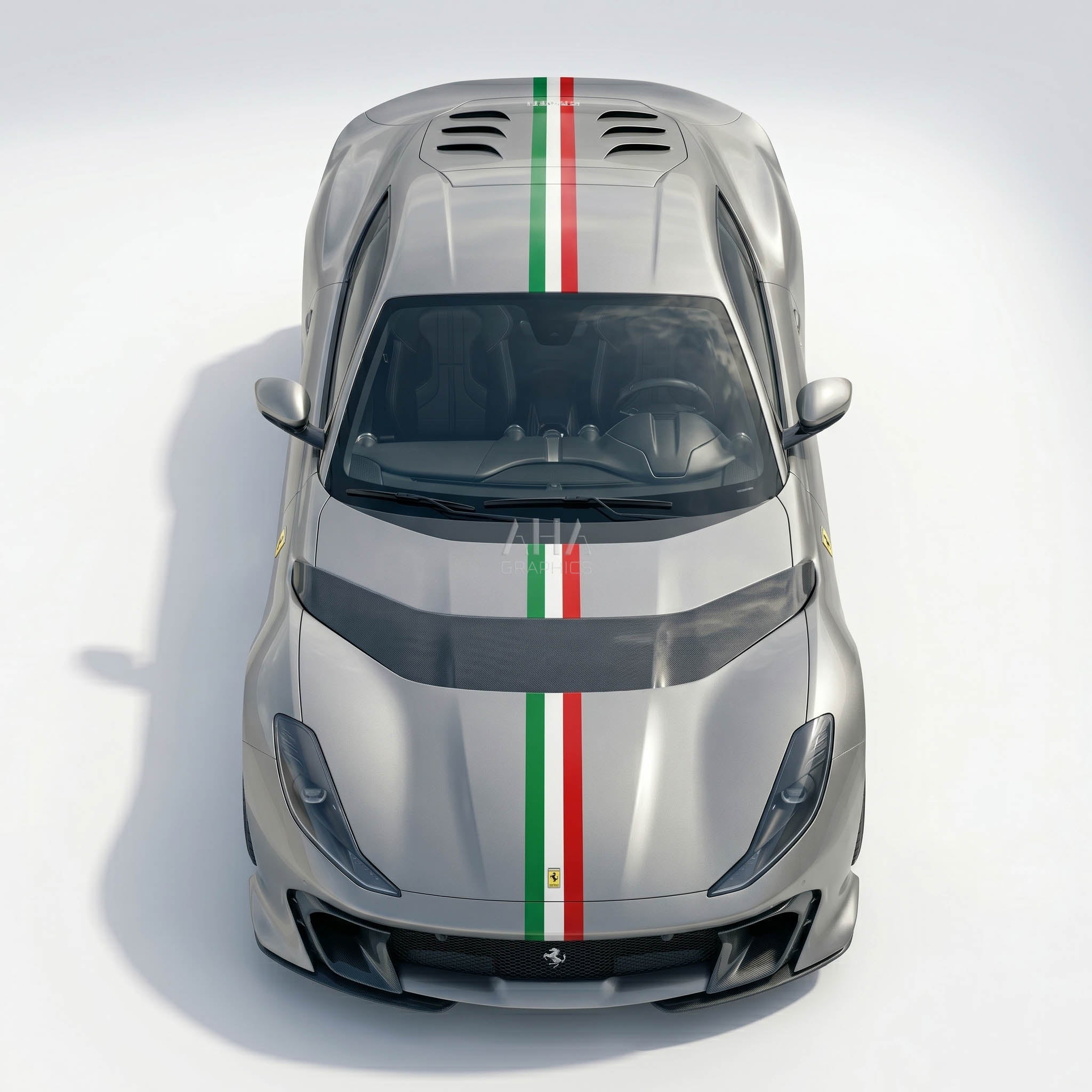 Ferrari 812 Competizione Italian Center Stripes Decals