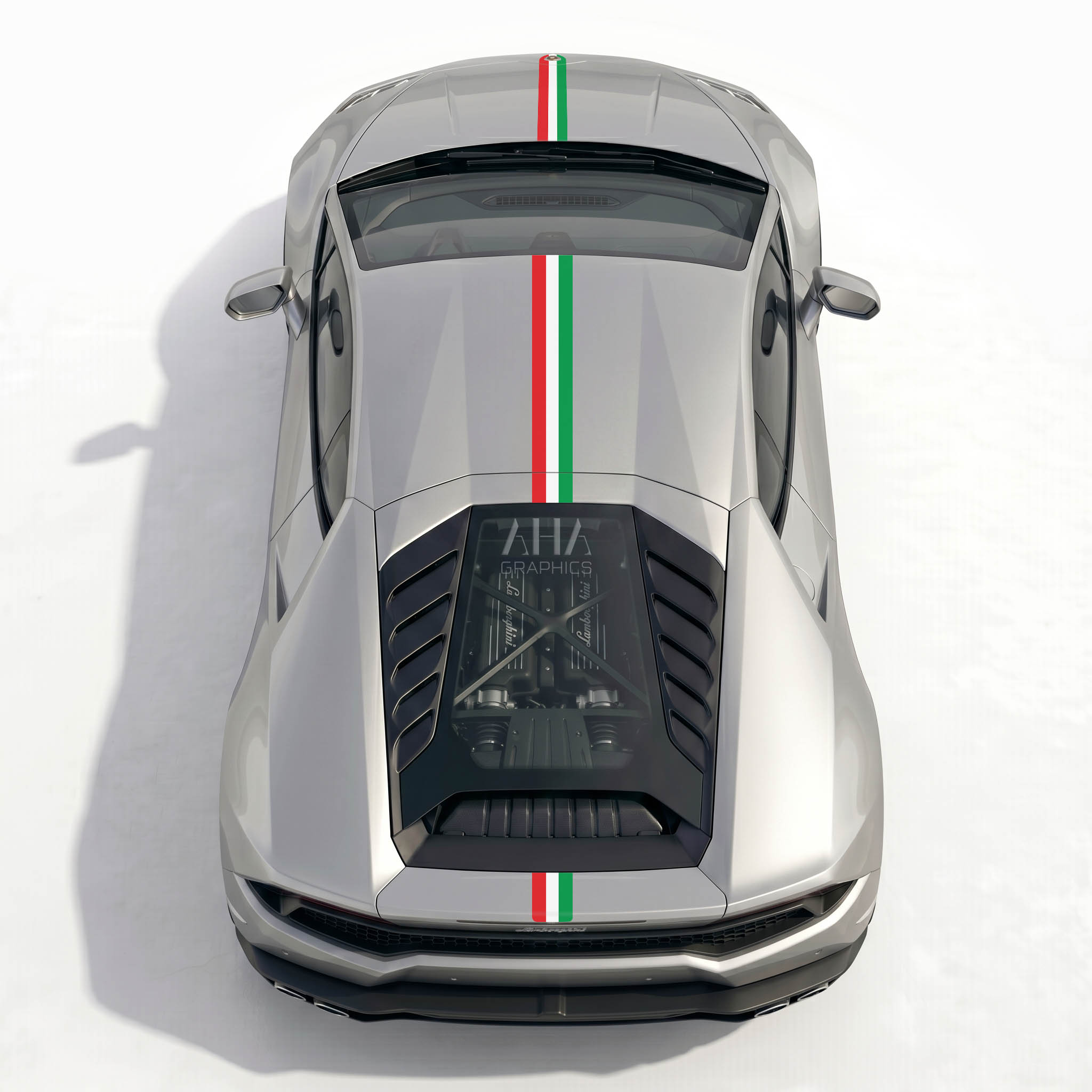 Lamborghini Huracan Italia Center Stripes Decals