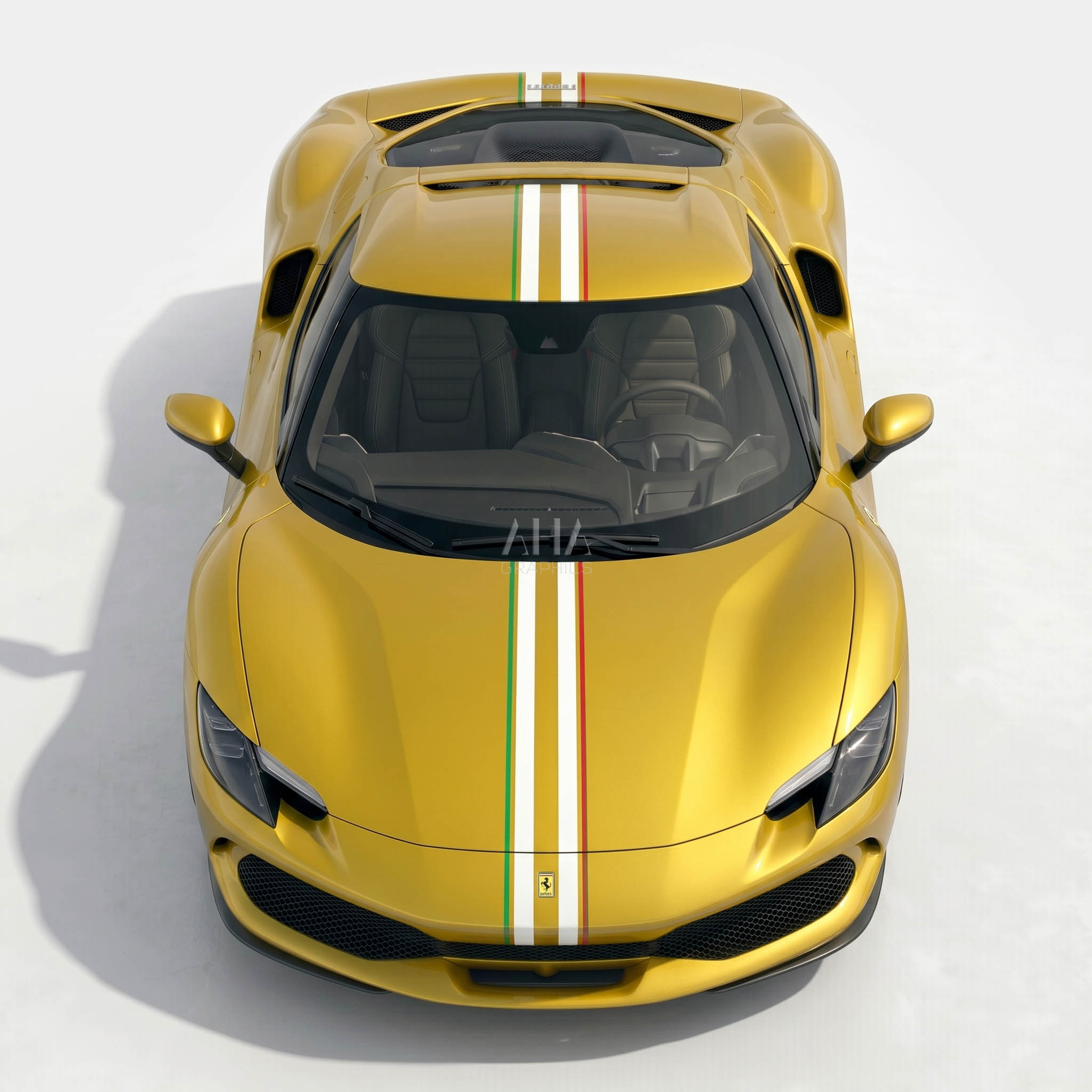 Ferrari 296 GTB Italian Center Stripes Decals