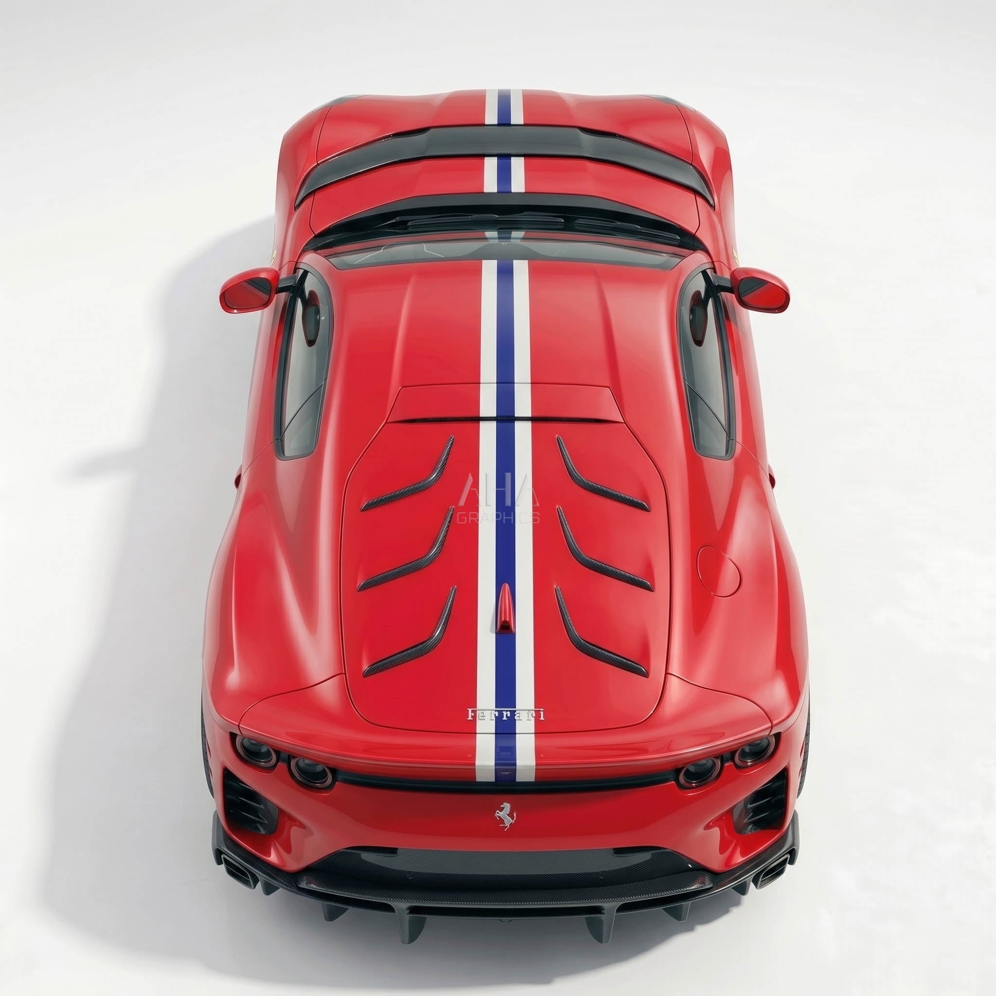 Ferrari 812 Competizione Center Stripes Decals