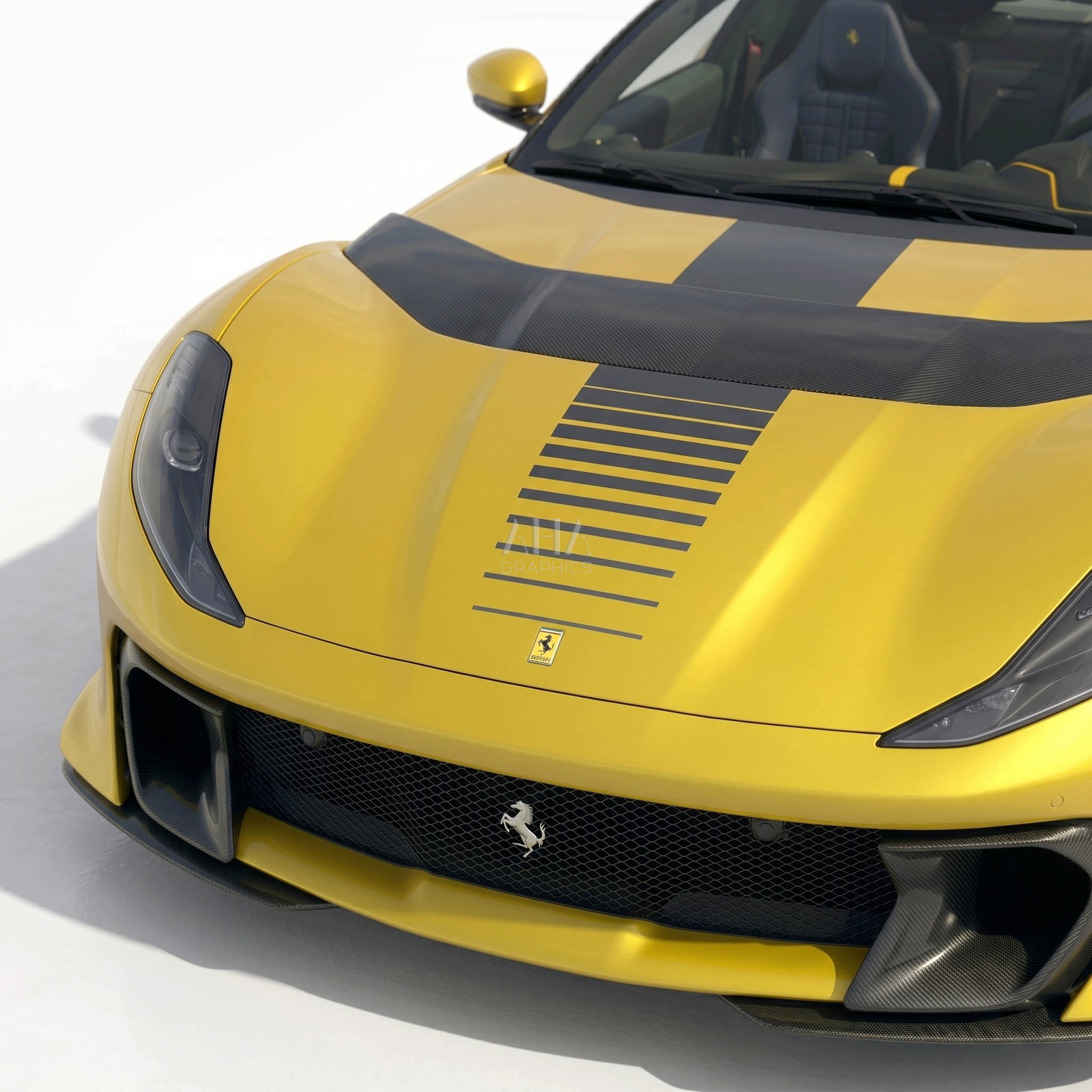 Ferrari 812 Competizione A Center Stripes Decals