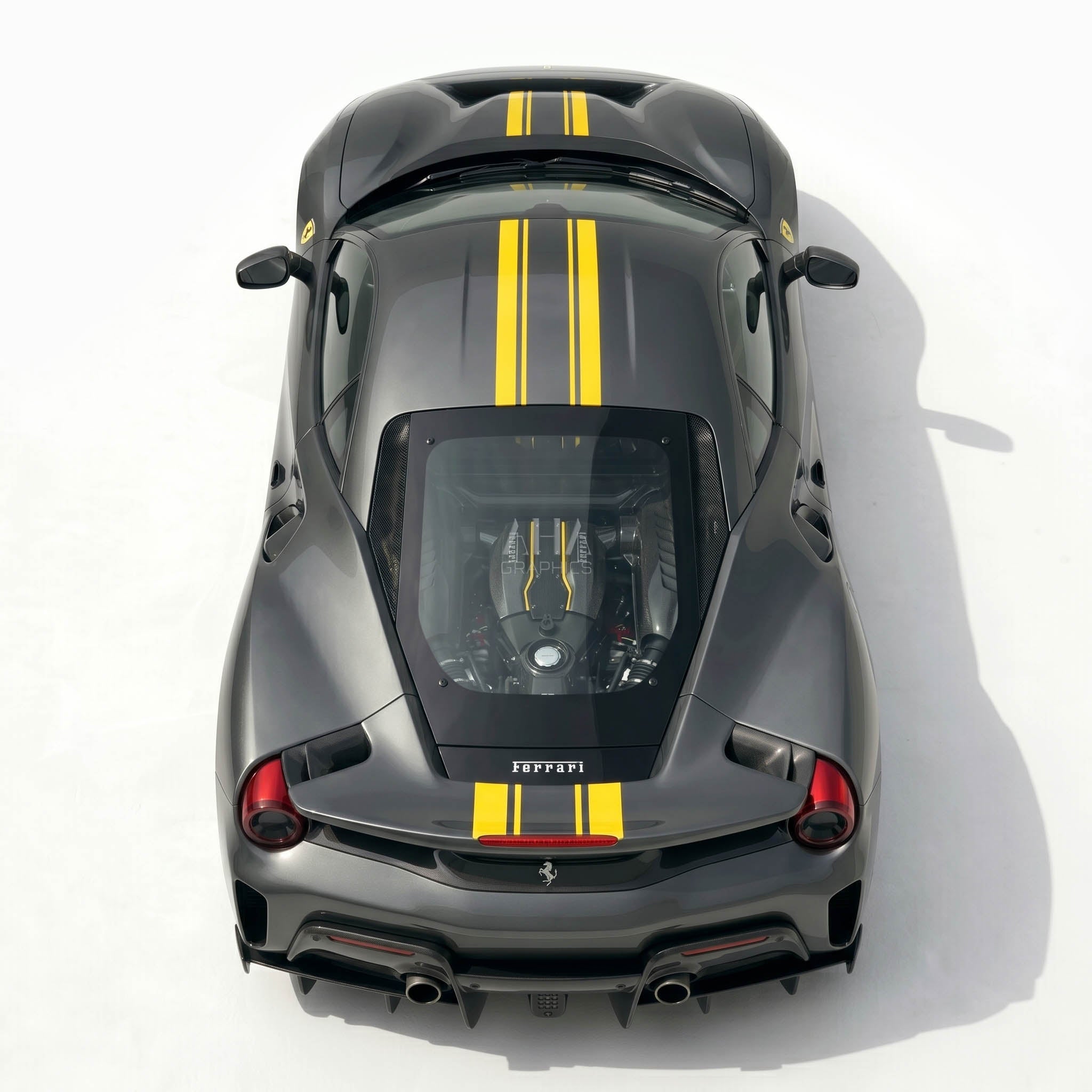 Ferrari 488 Pista Center Stripes Decals