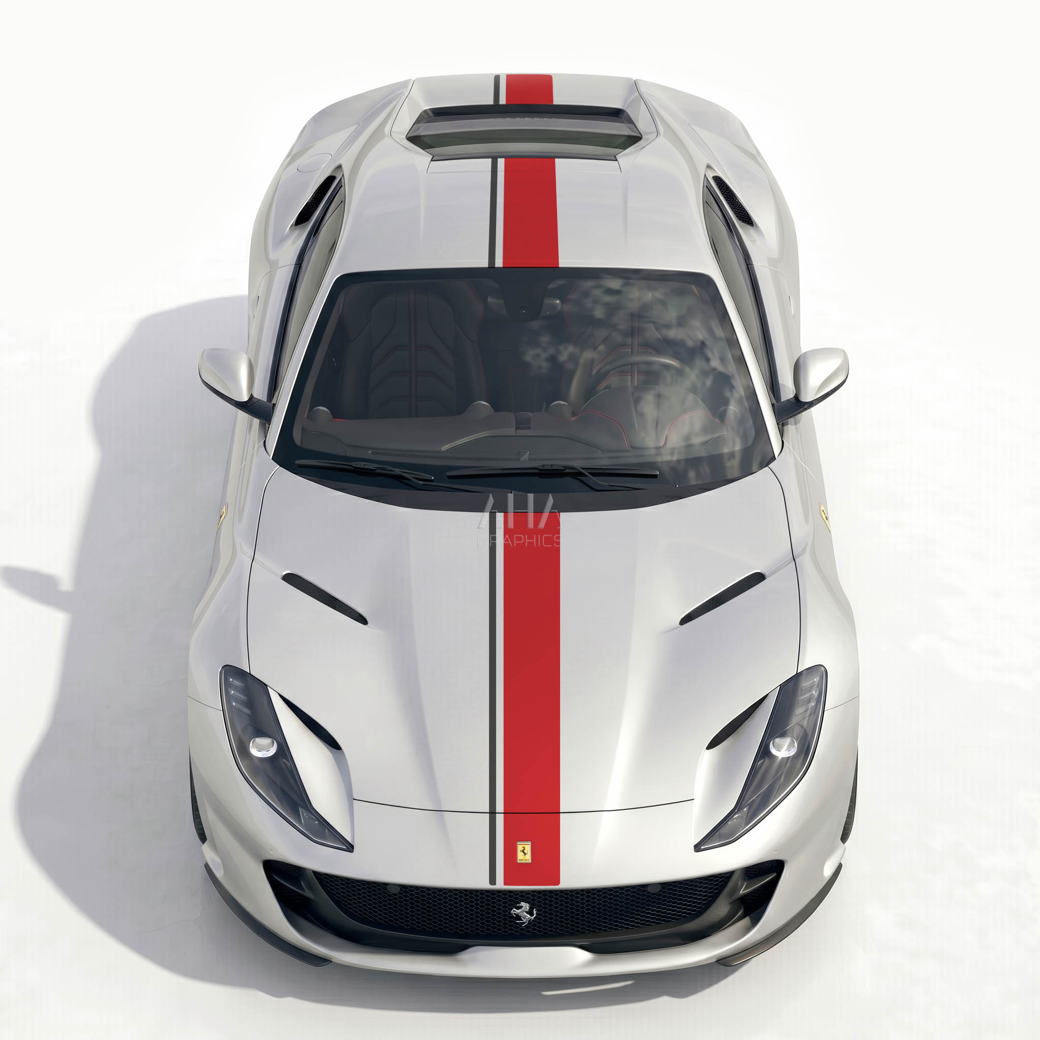 Ferrari 812 Superfast Center Stripes Decals