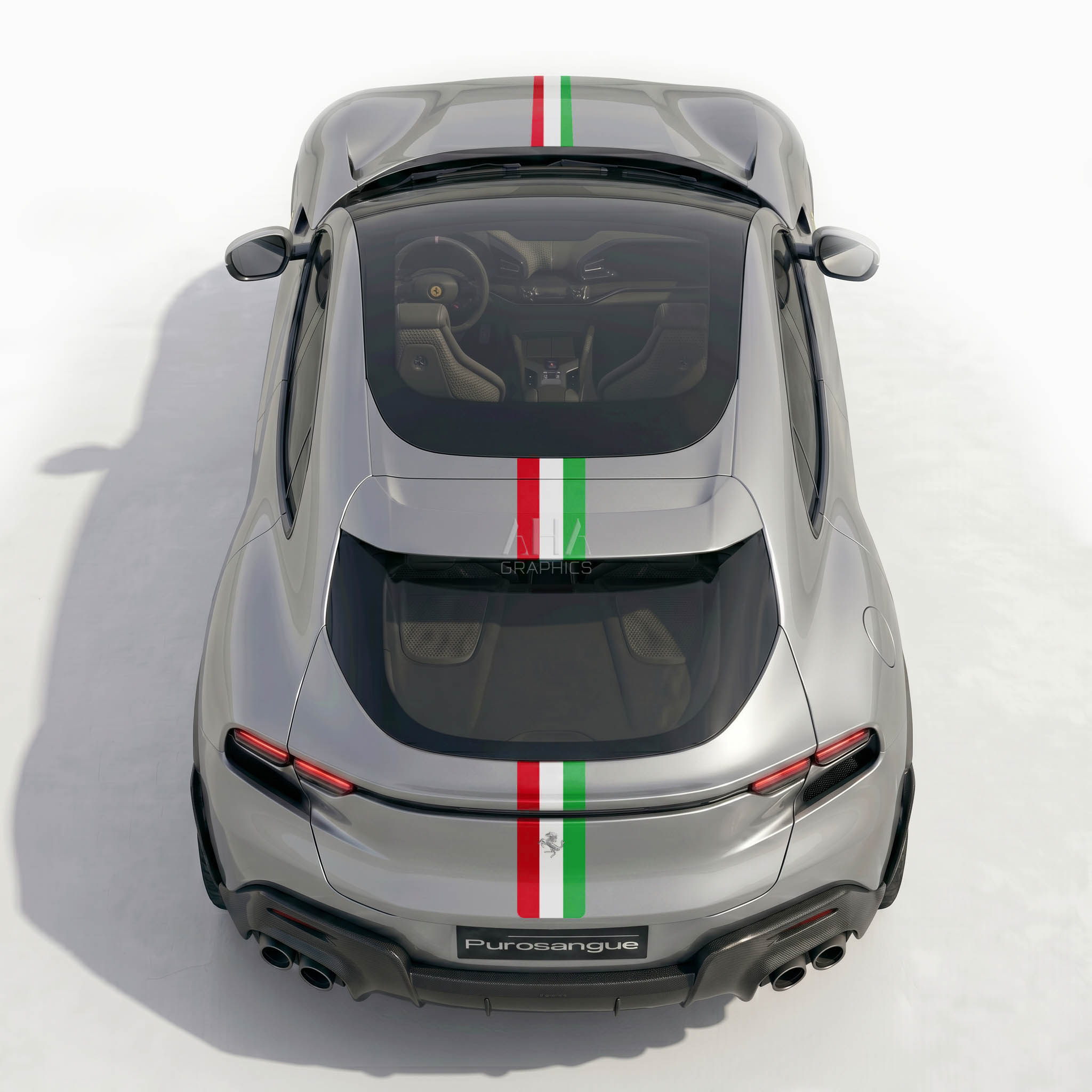 Ferrari Purosangue Italian Center Stripes Decals